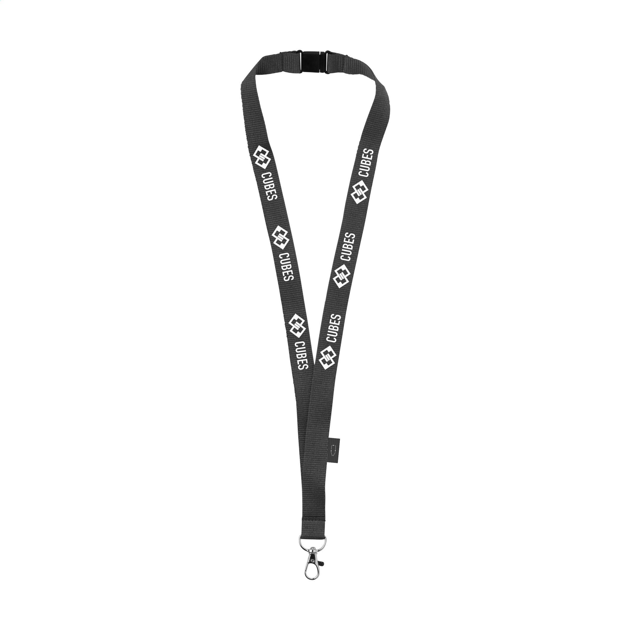 Lanyard Safety GRS RPET 2 cm Schlüsselband - schwarz-110