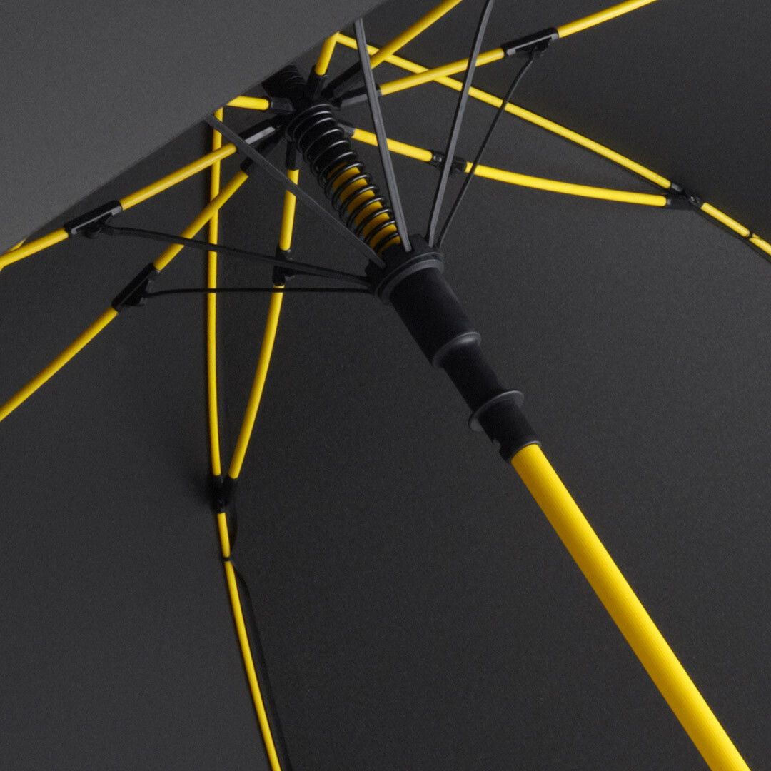 AC-Gästeschirm FARE® Style Ø130 cm - schwarz - gelb-549