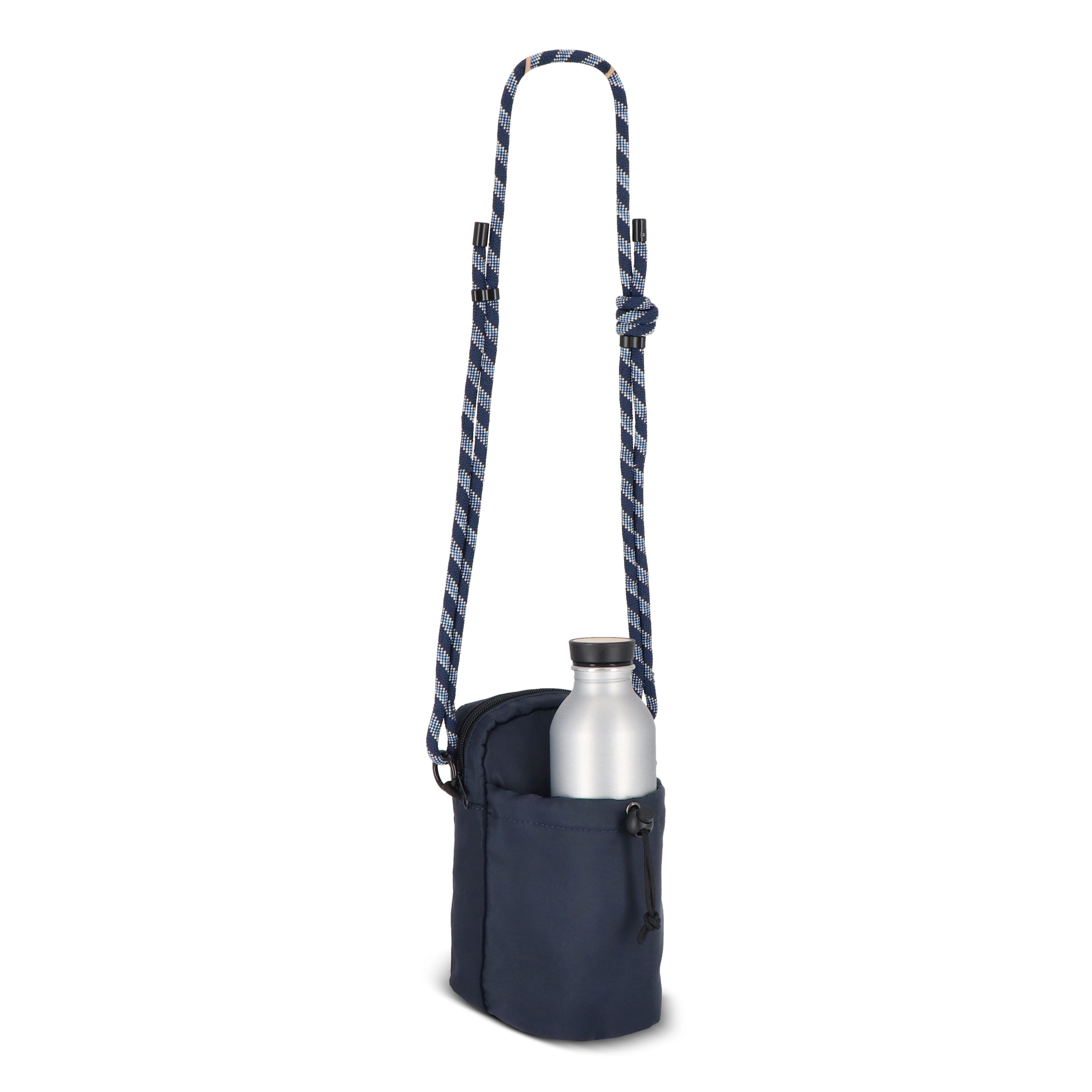 Crossbody Flaschenhalter-Tasche mit Paracord-Gurt - dunkelblau-322