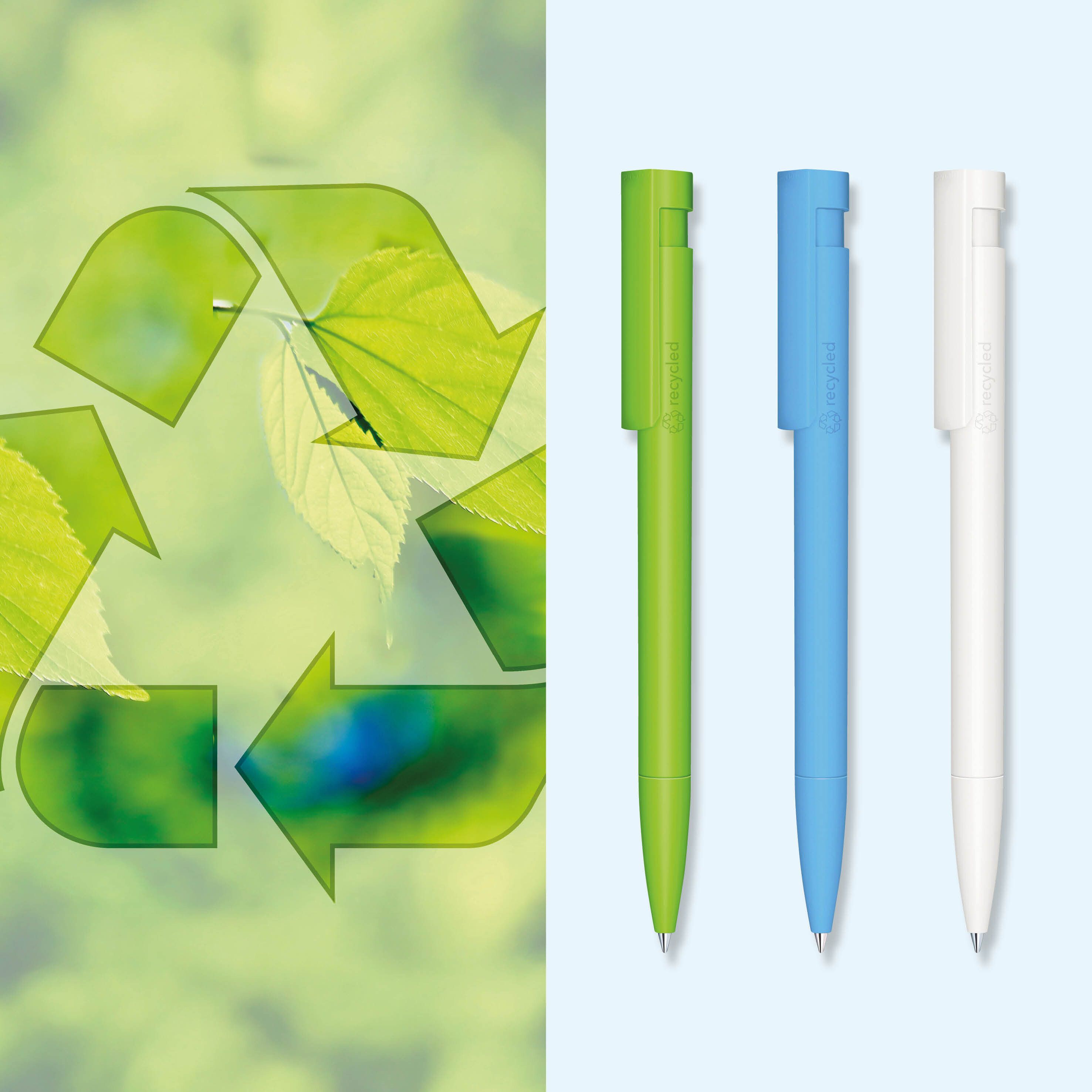 Liberty Matt Recyceld Druckkugelschreiber - hellblau-462