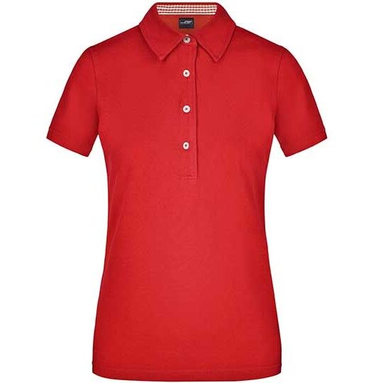 Ladies´ Plain Polo - red - red - white-187