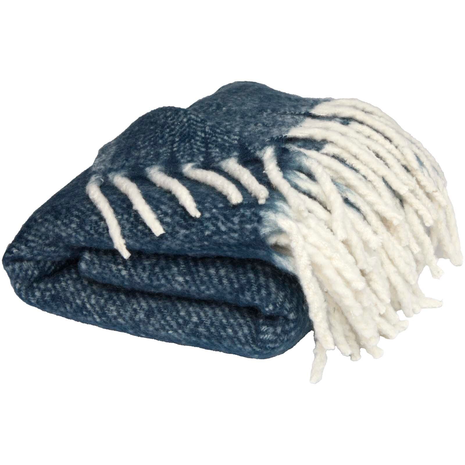 Dolly GRS-recycelte Decke - dunkelblau-165