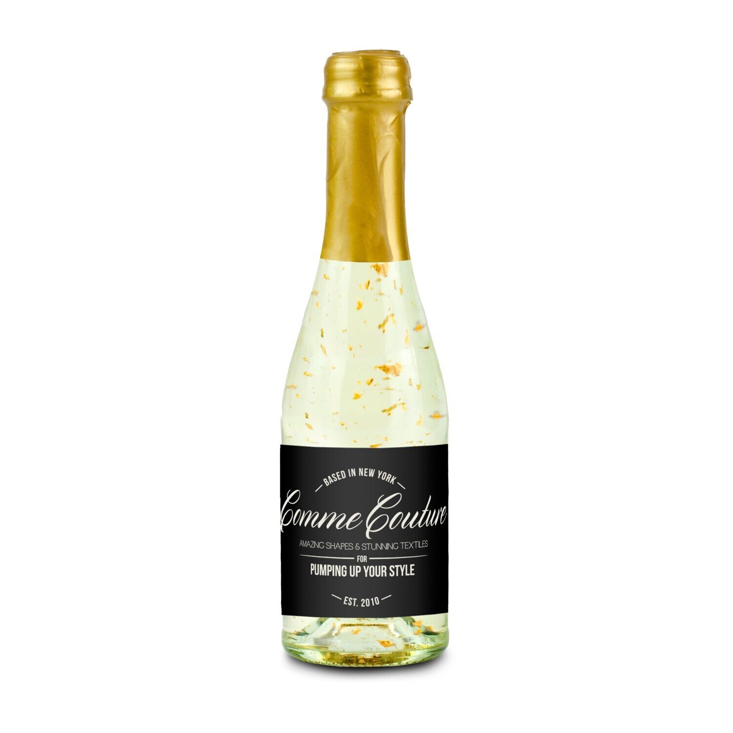Piccolo Golden Flakes - Flasche klar, 0,2 l - Kapselfarbe Gold-94