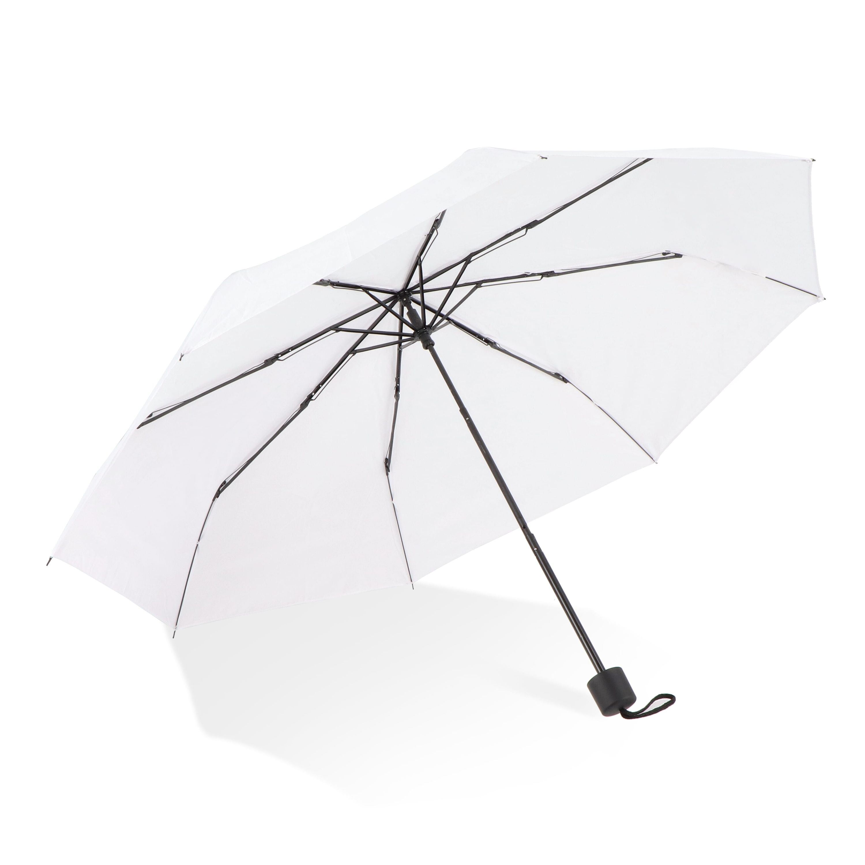Congo 190T Pongee 21 Faltbarer Regenschirm - weiss-457