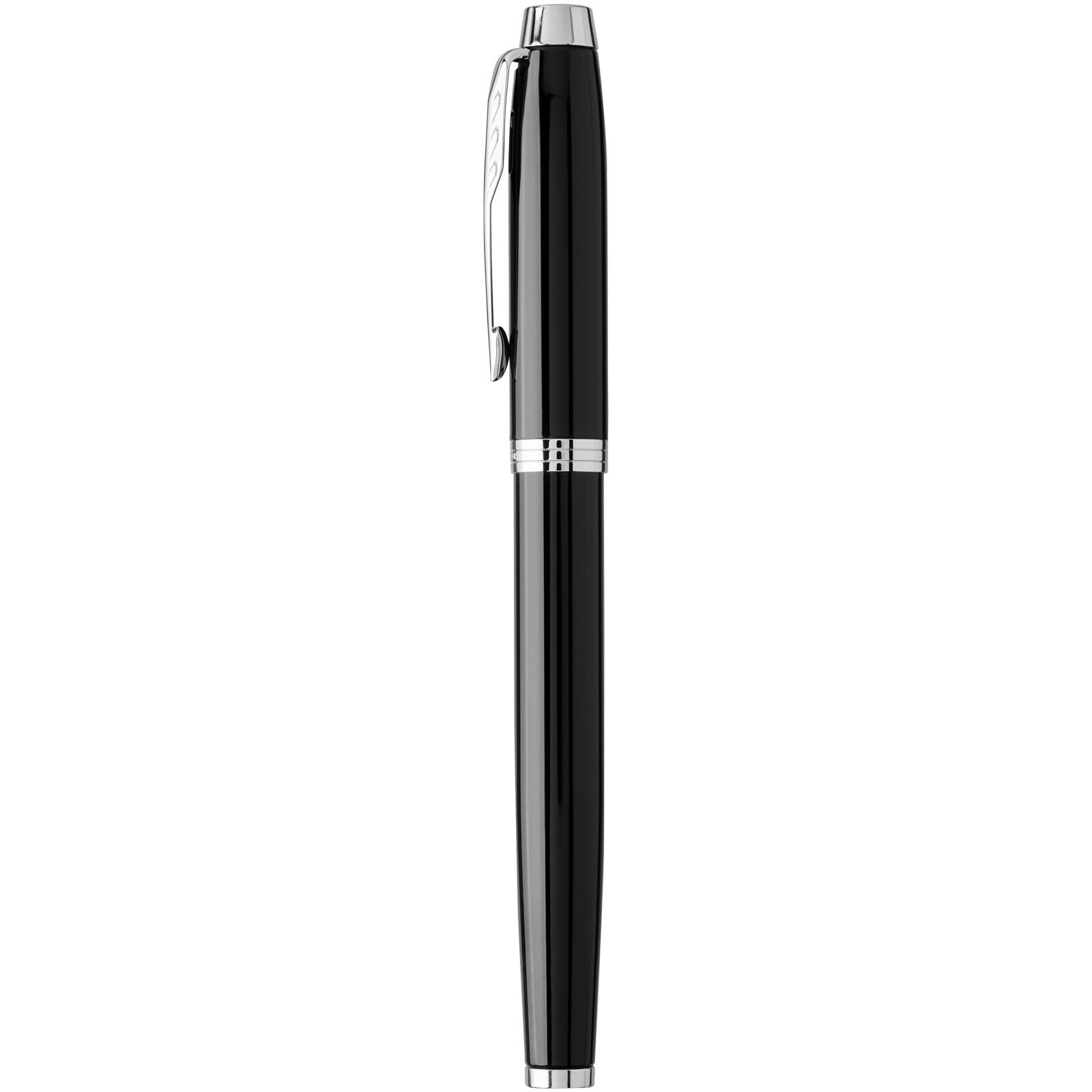 Parker IM Füllfederhalter (blaue Mine) - schwarz -  chrom-463