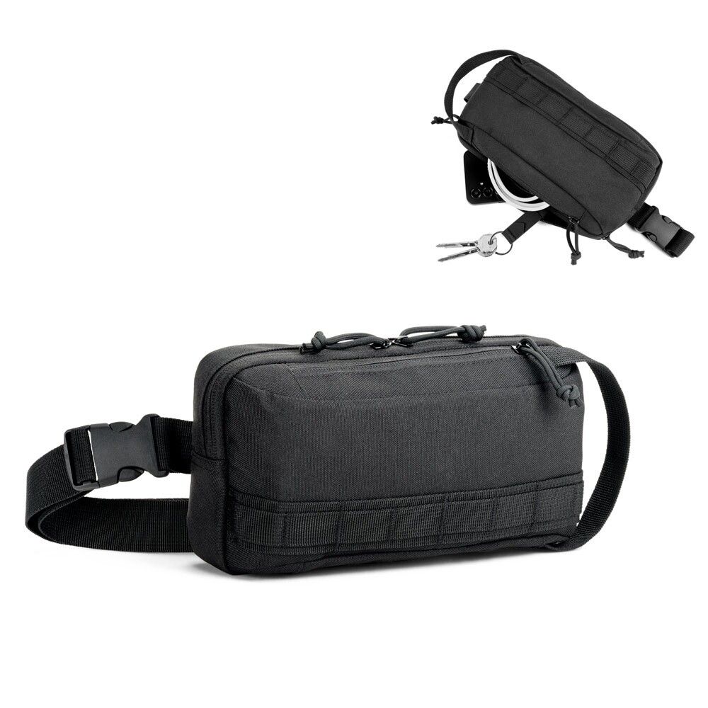 EDINBURGH Gürteltasche aus 600D-Recyclingpolyester und 210D-Futter - schwarz-279