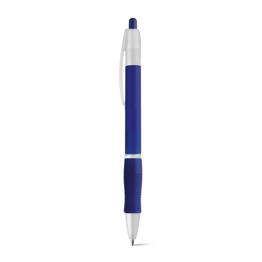 SLIM BK Kugelschreiber aus ABS mit Gummigriff - blau-914
