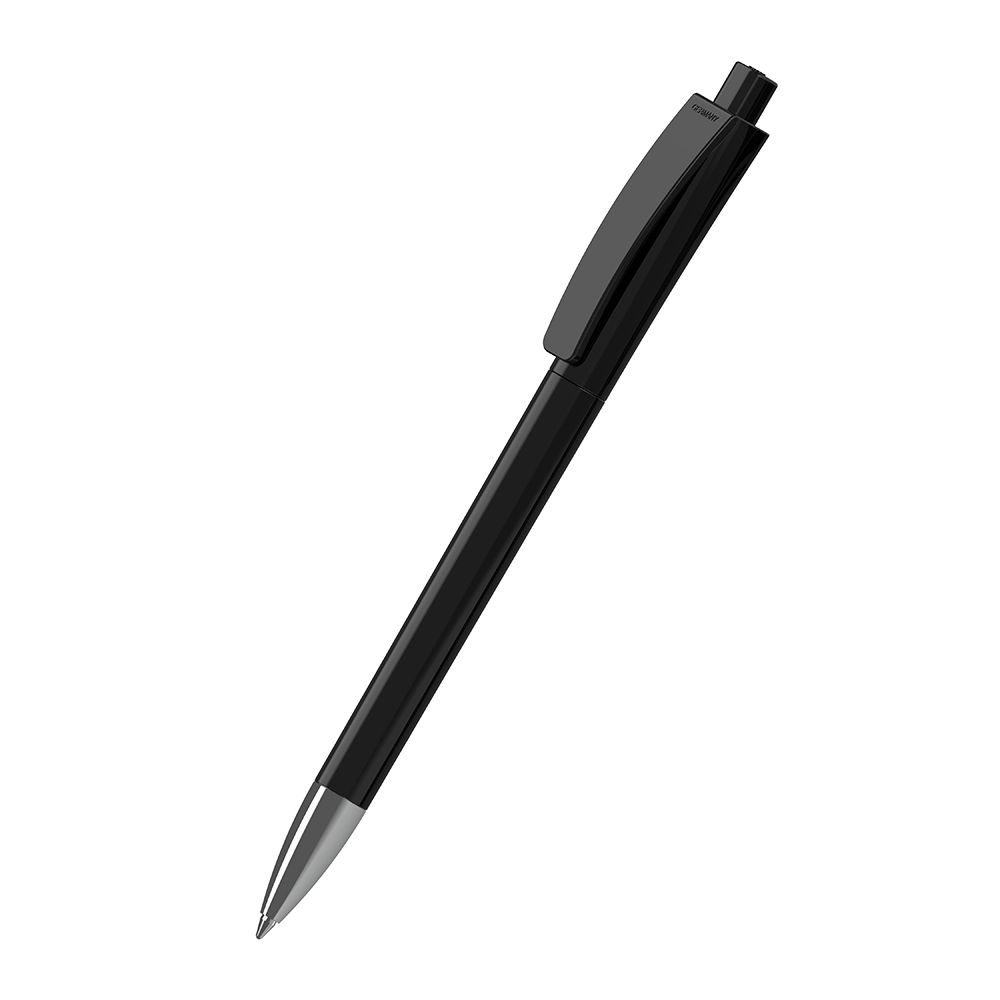 Druckkugelschreiber Qube high gloss Mn - schwarz-426