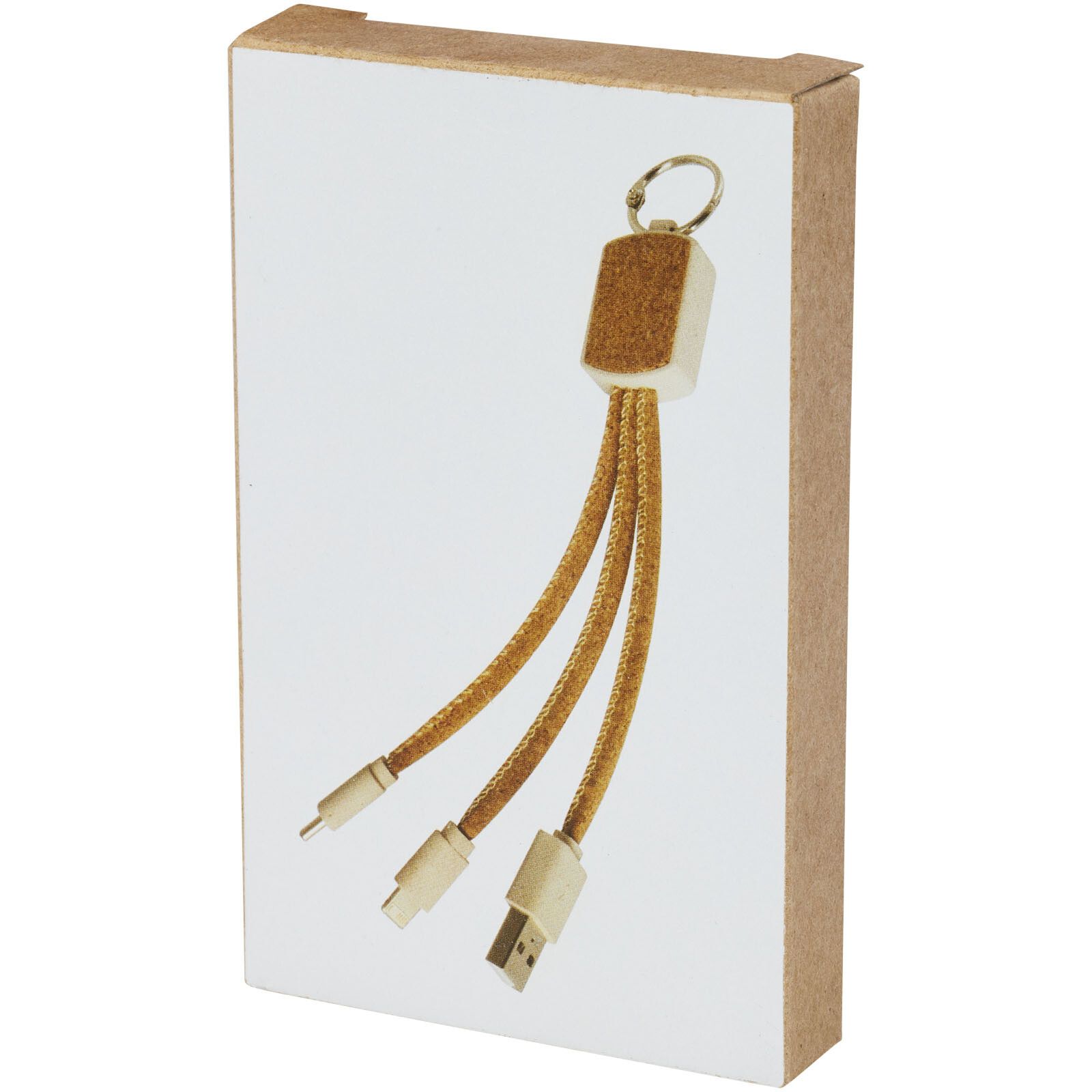 Bates Weizenstroh und Kork 3-in-1 Ladekabel - natur-374