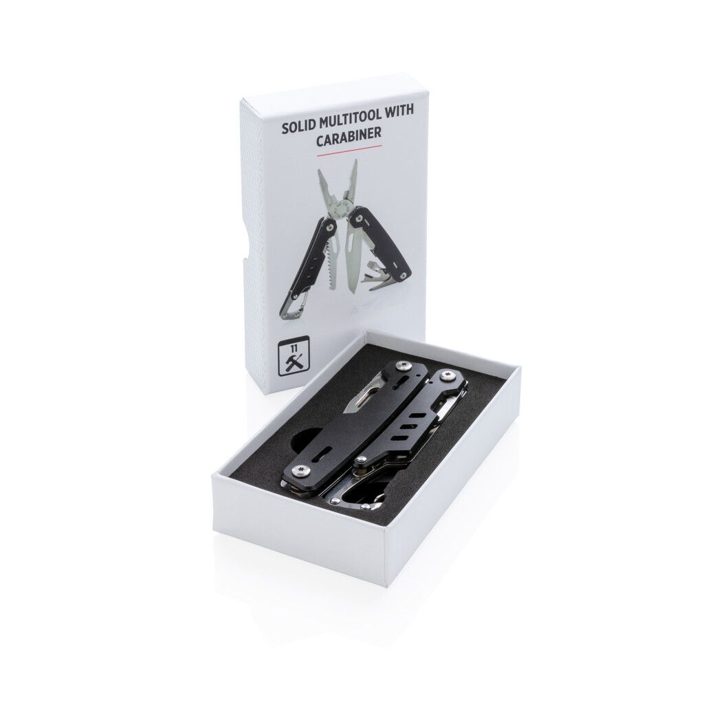 Solid Multitool mit Karabiner - schwarz-417