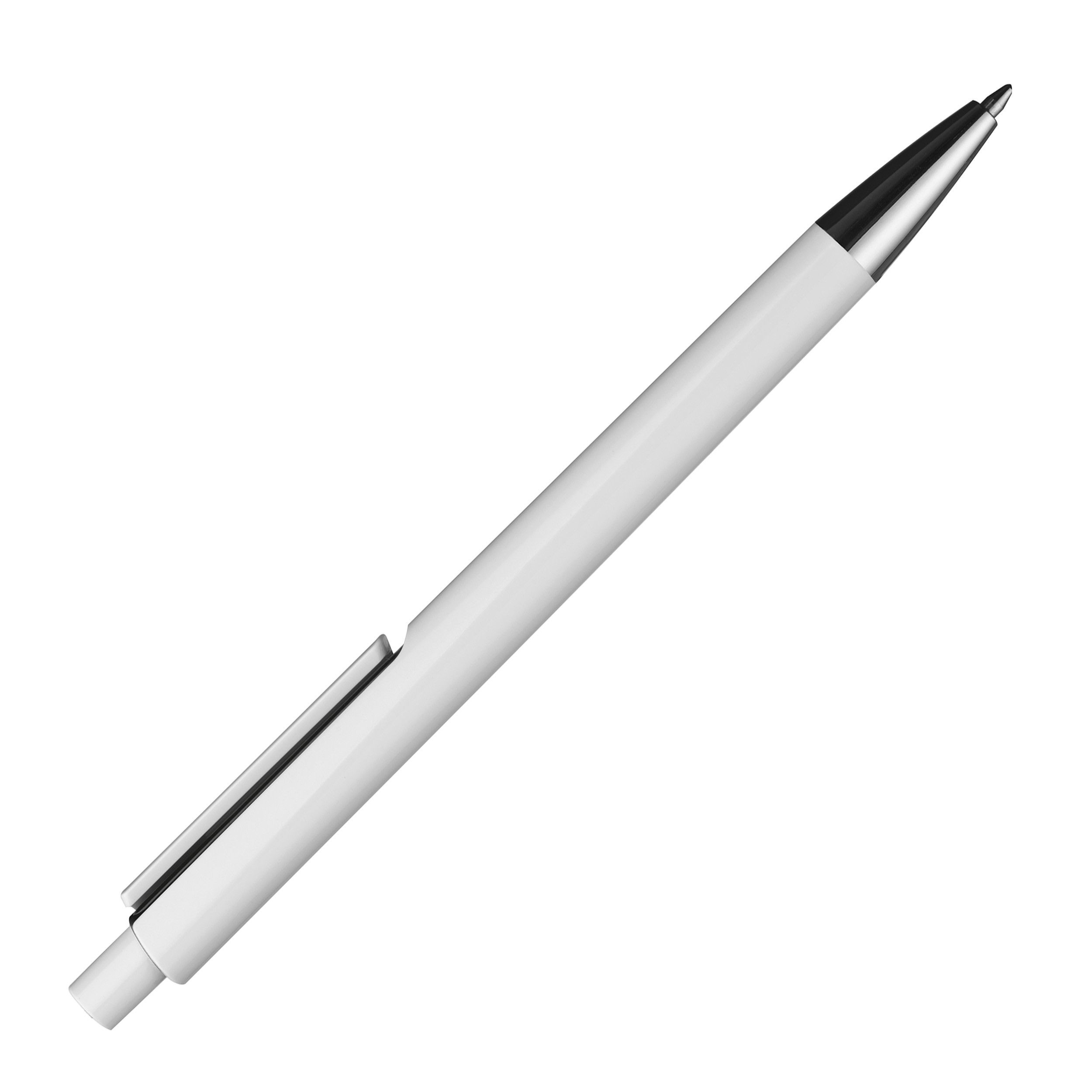 Weißer Kugelschreiber mit farbigen Applikationen  - schwarz-761