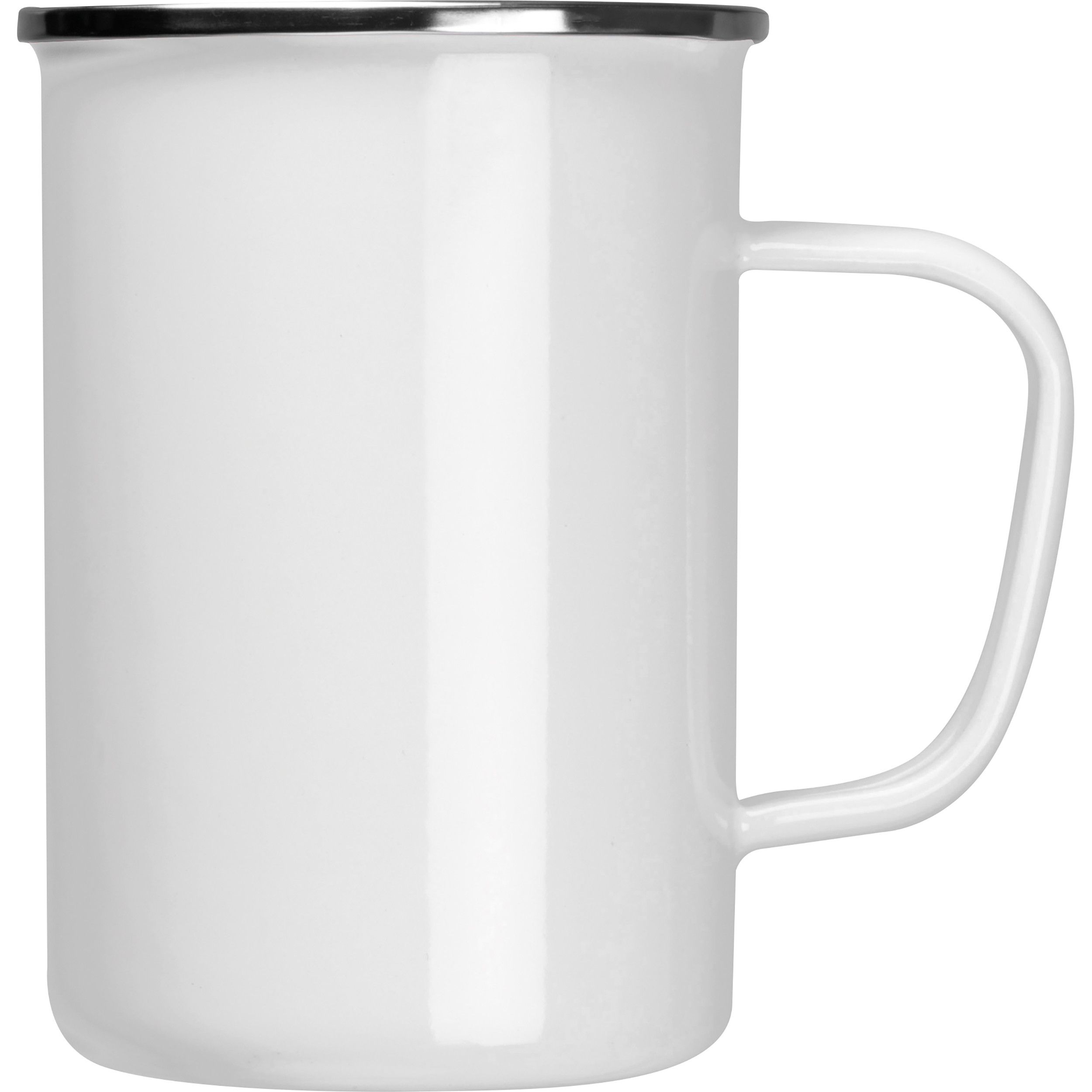 Emaille Tasse - weiß-577