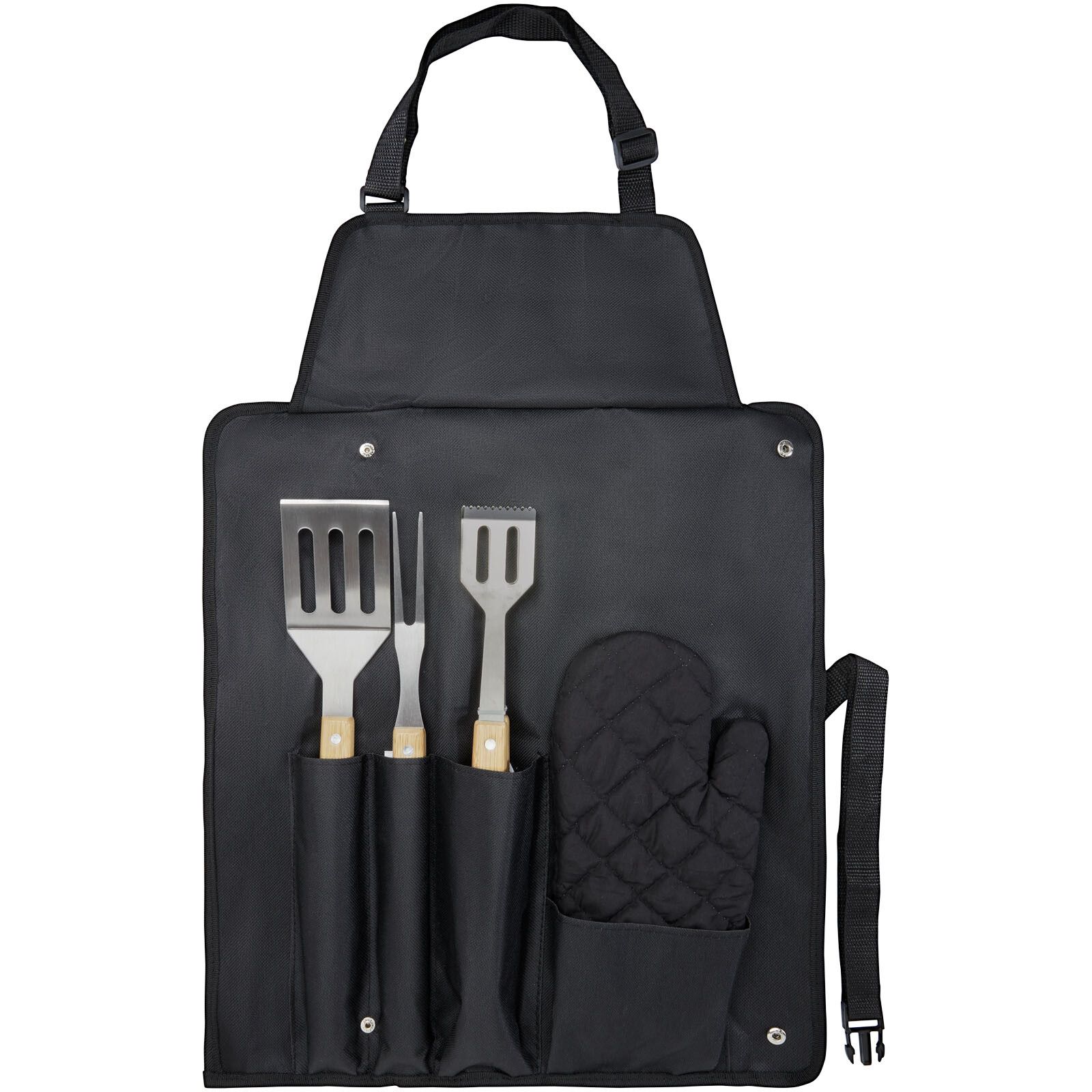 Gril 5-teiliges Grillset und Handschuh  - schwarz-782