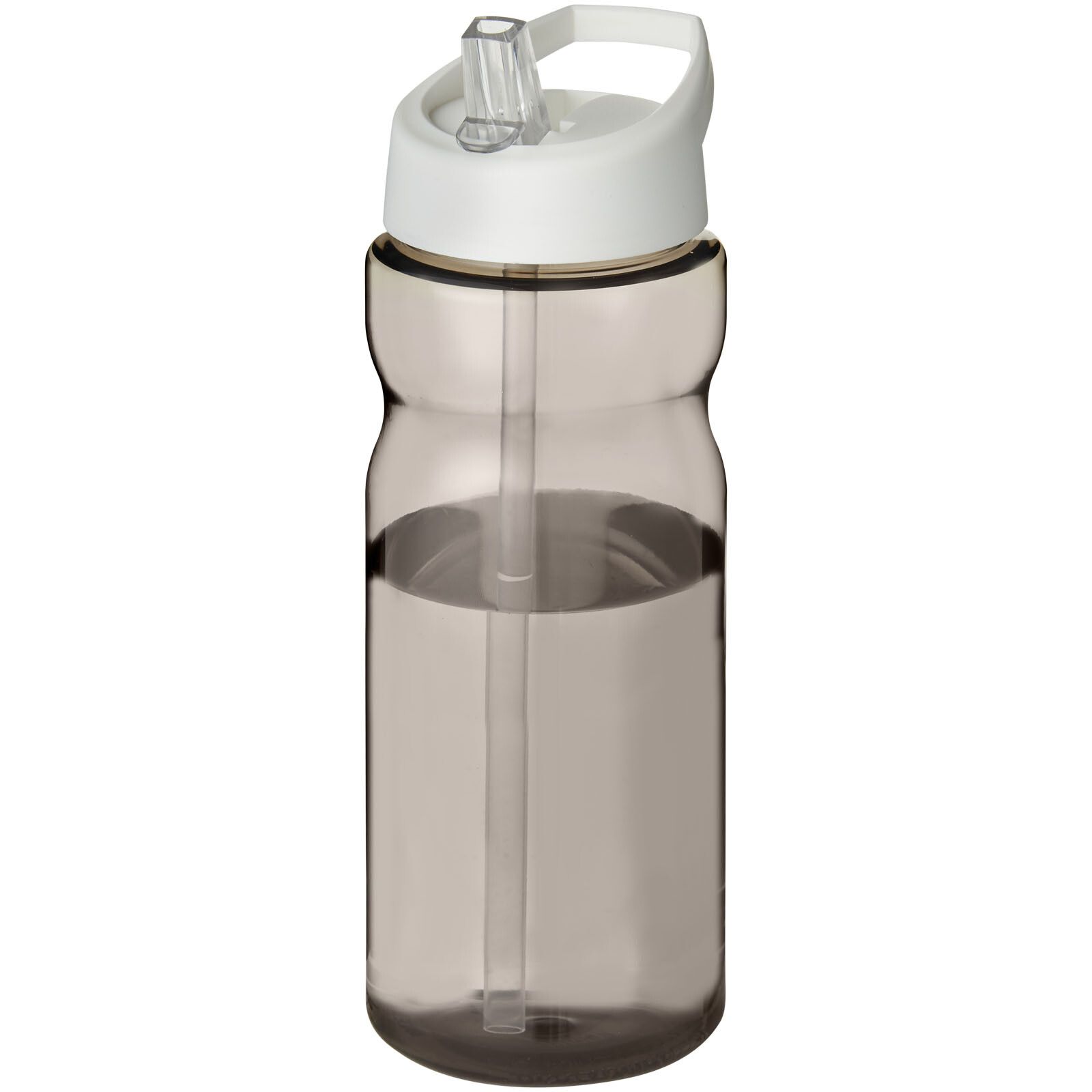 H2O Active Base 650 ml Sportflasche mit Ausgussdeckel - kohle -  weiss-351