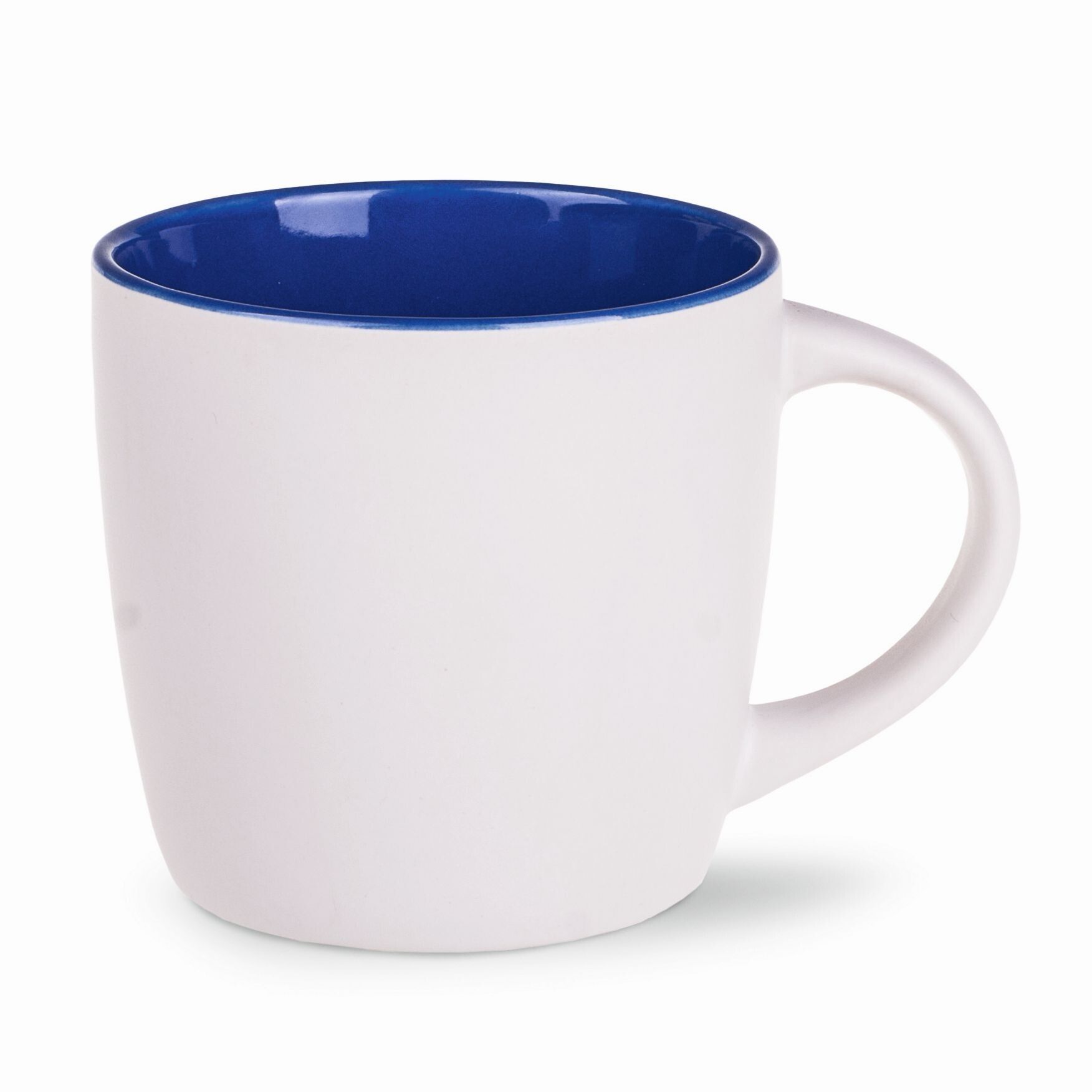 Becher Handy Pure 320 ml - matt weiß - reflexblau-462