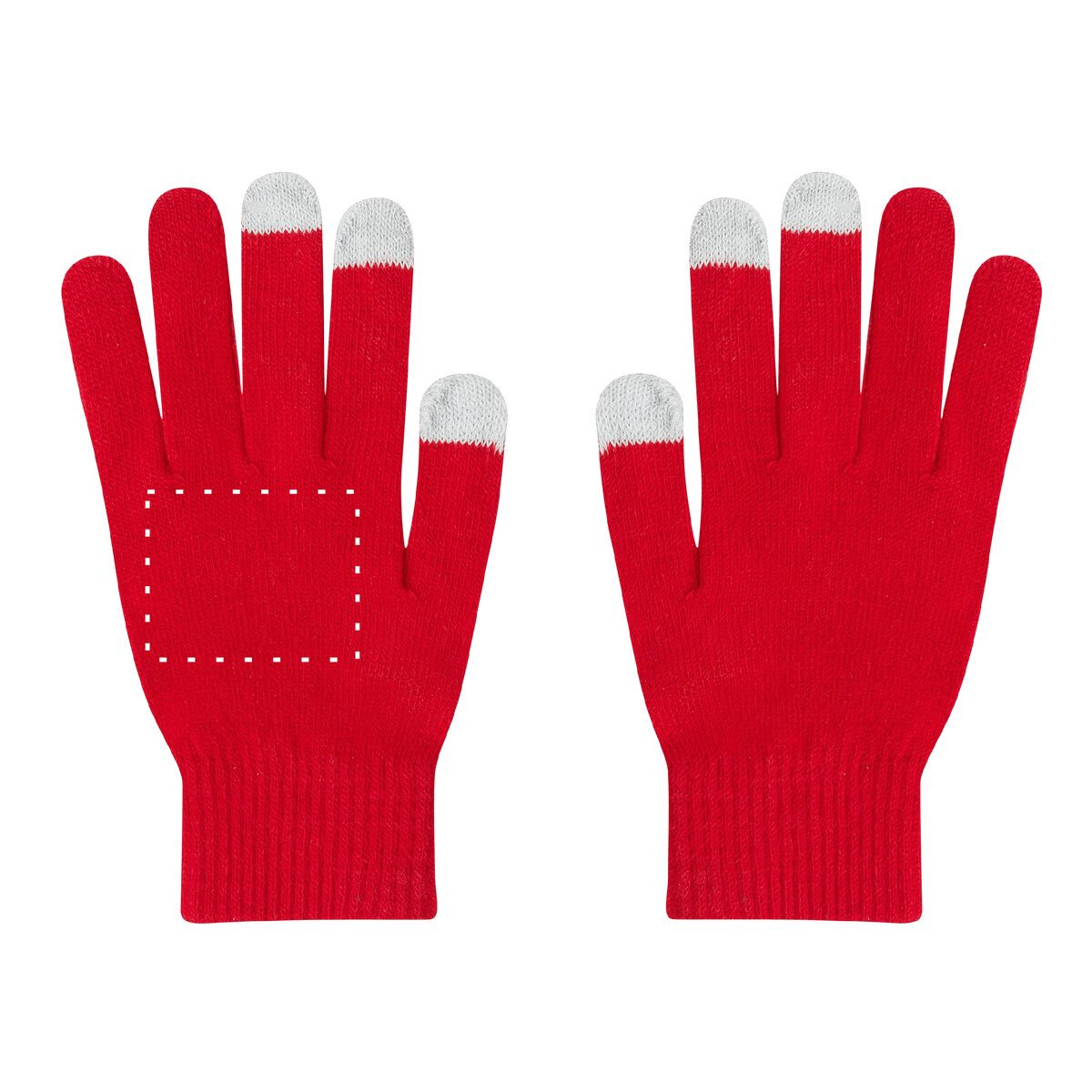 Veredelungsposition mittig auf dem Handschuh
