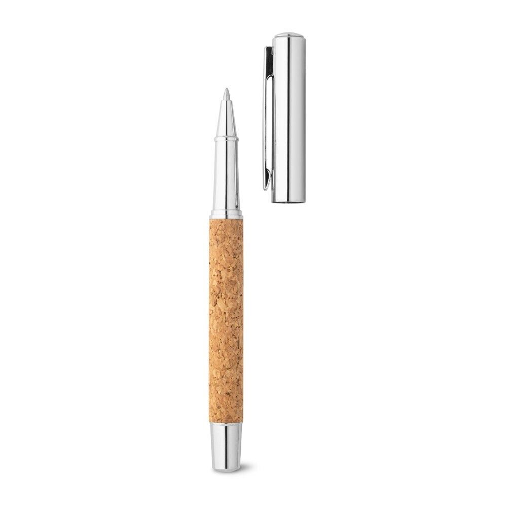 ANDREW Roller mit Körper aus rostfreiem Stahl und Kork mit Clip - natur-400