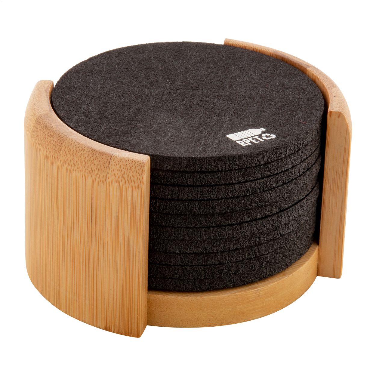 RPET Untersetzer-Set Chiang - schwarz - natur-913