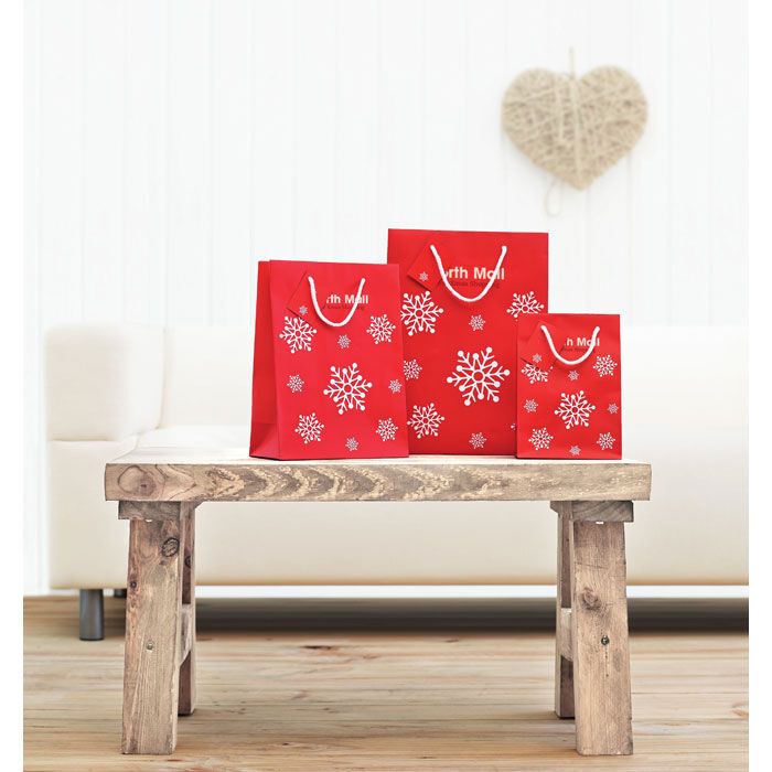 Geschenkpapiertüte Klein BOSSA SMALL - rot-748