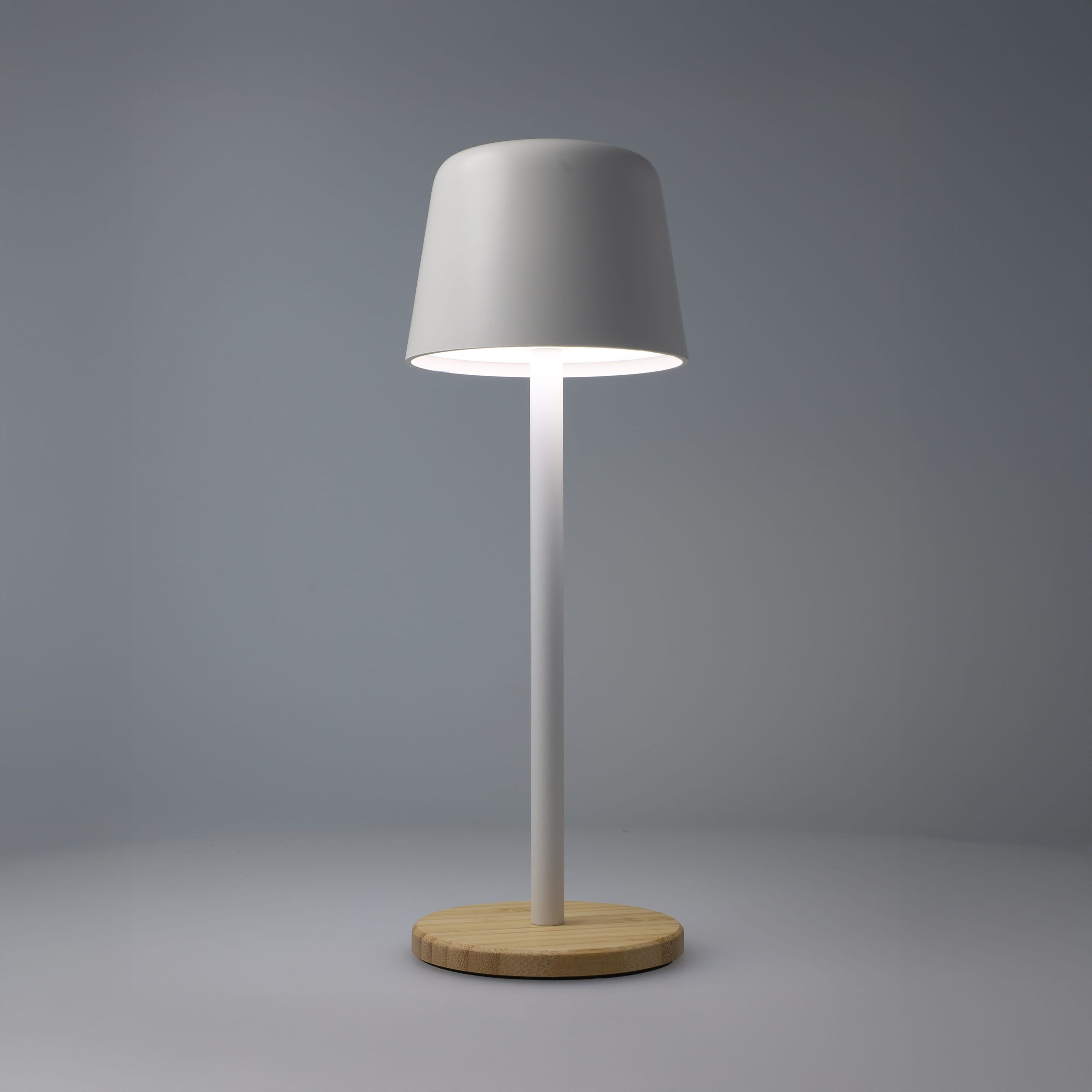 Solis Dimmbare Tischlampe mit Bambusfuß - weiss-551