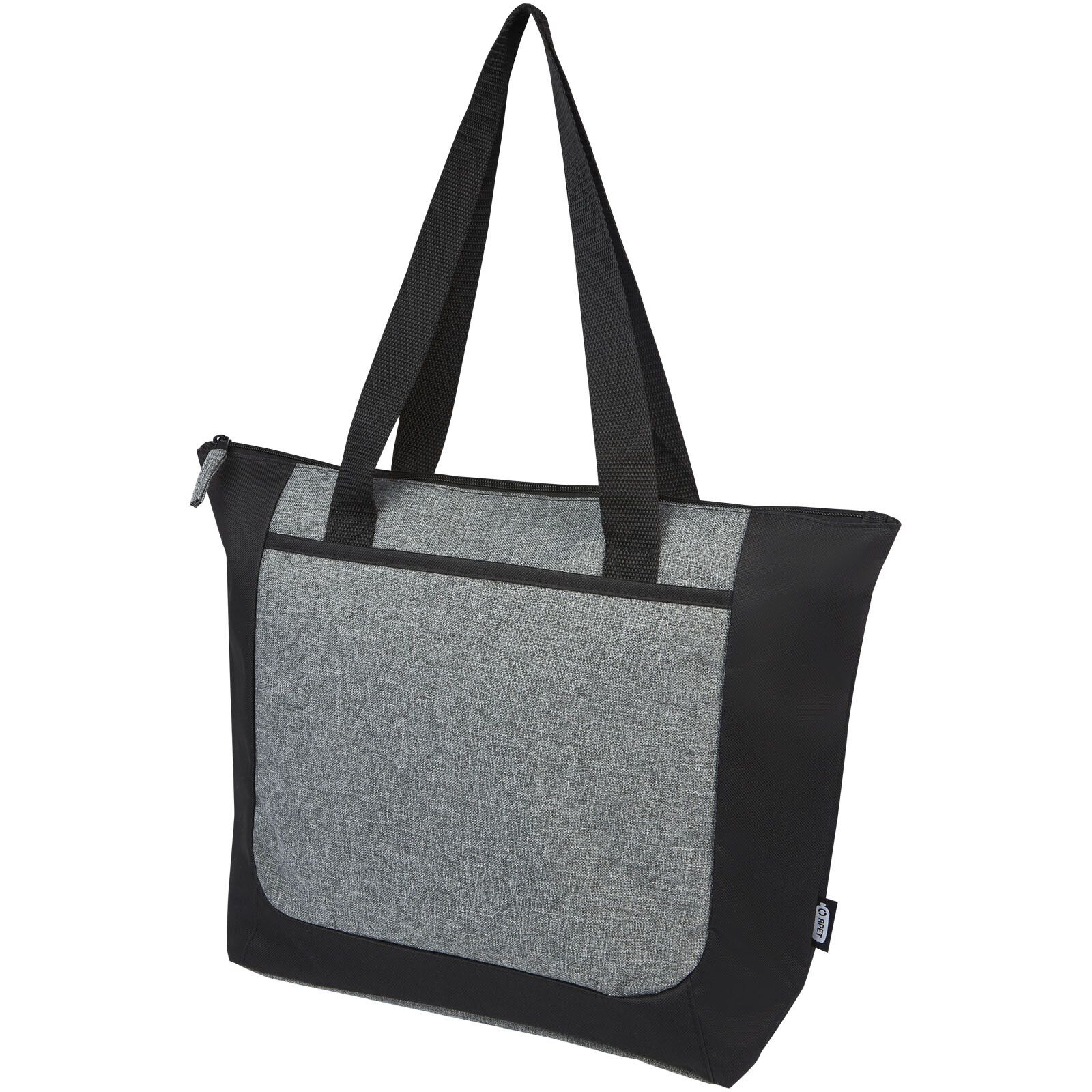 Reclaim GRS recycelte Tragetasche mit Reißverschluss 15 L - schwarz -  heather grau-159