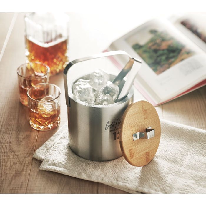 Doppelwandiger Eiskübel 1,2L KOKKOLA - mattsilber-577
