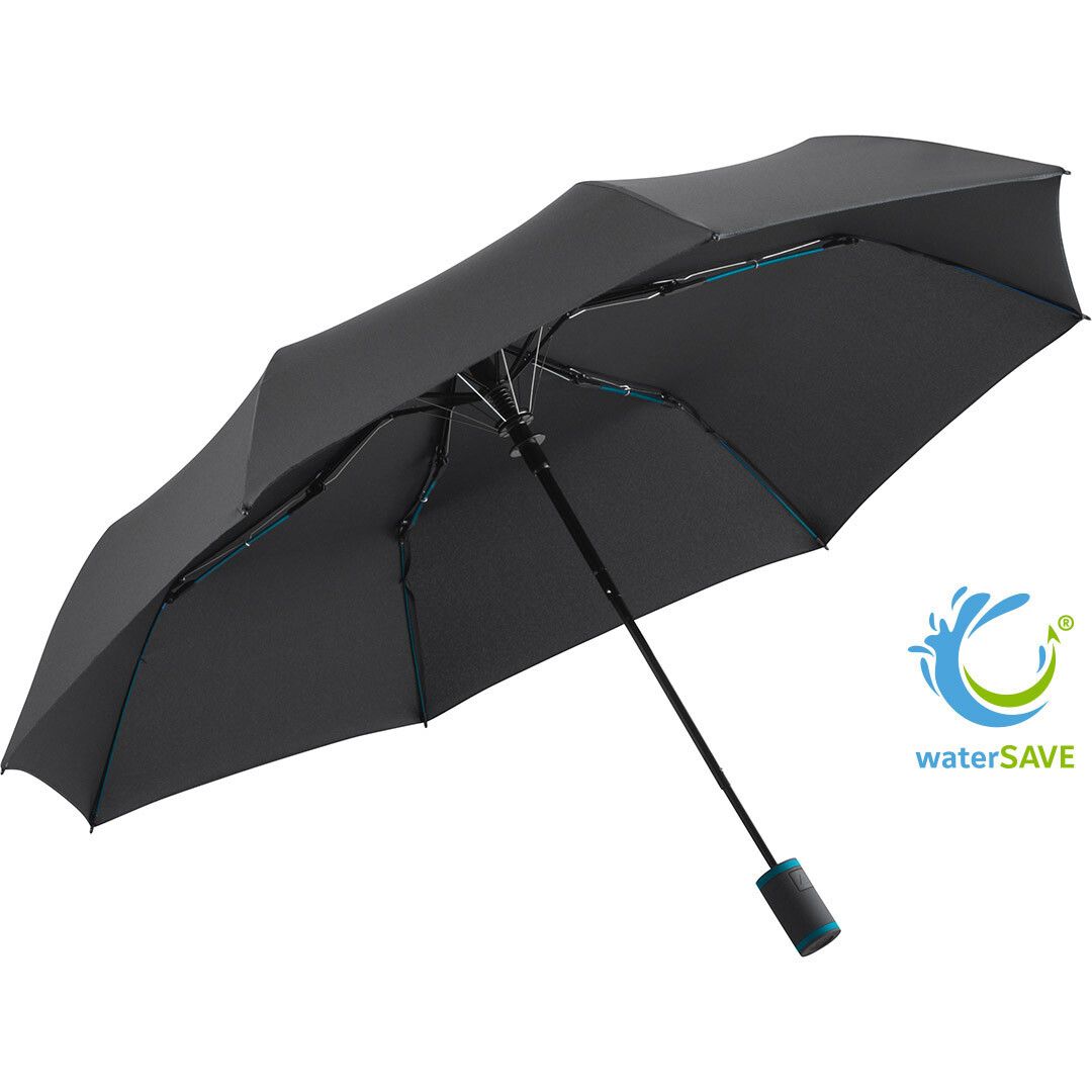 Taschenschirm FARE® AC Mini Style Ø94 cm - schwarz - petrol-587