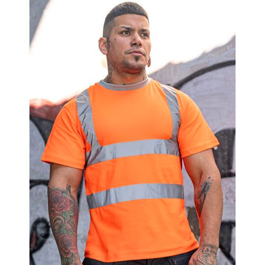 Heavy Duty Polycotton Hi-Vis T-Shirt Barcelona - signal yellow-766