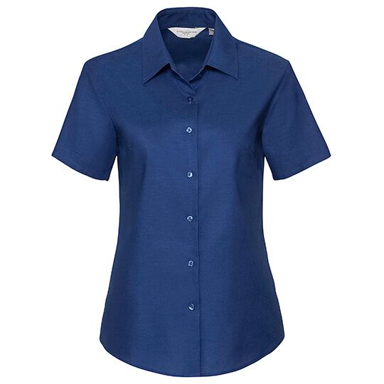 Ladies' Short Sleeve Tailored Oxford Shirt - bright royal-386