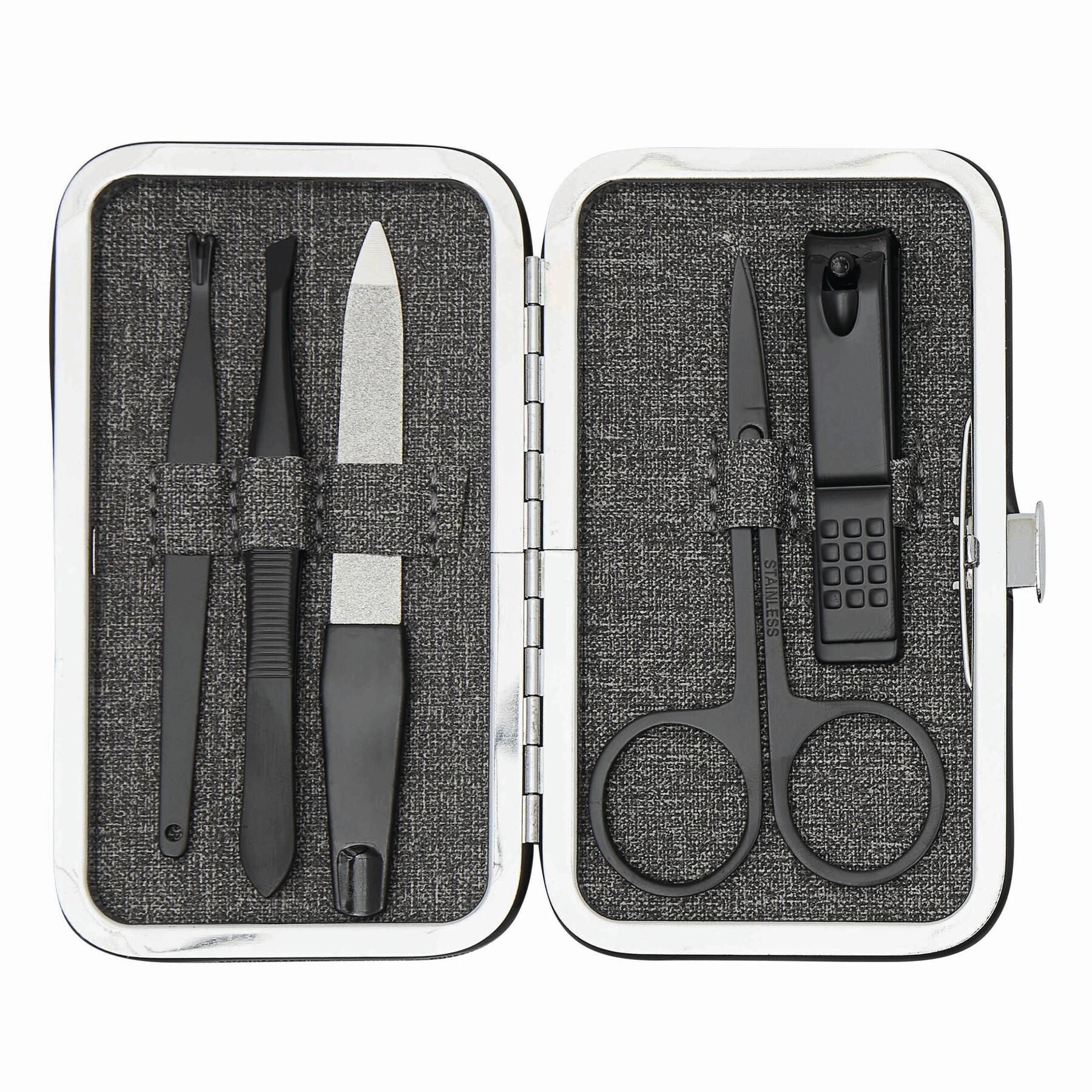 Manikürset PRETTY IN BLACK - grau-728