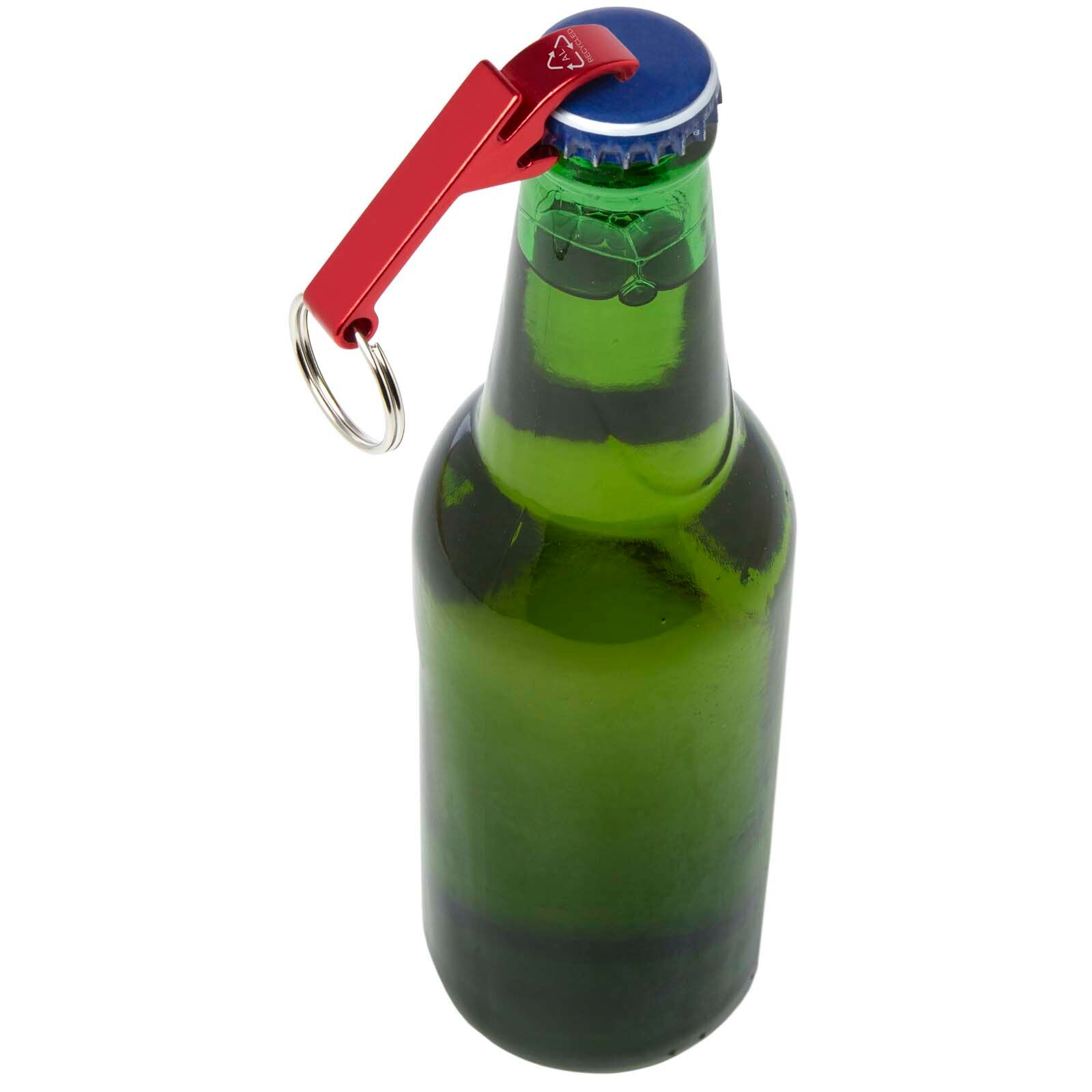 Tao Schlüsselanhänger mit Flaschen- und Dosenöffner aus recyceltem RCS Aluminium - rot-713