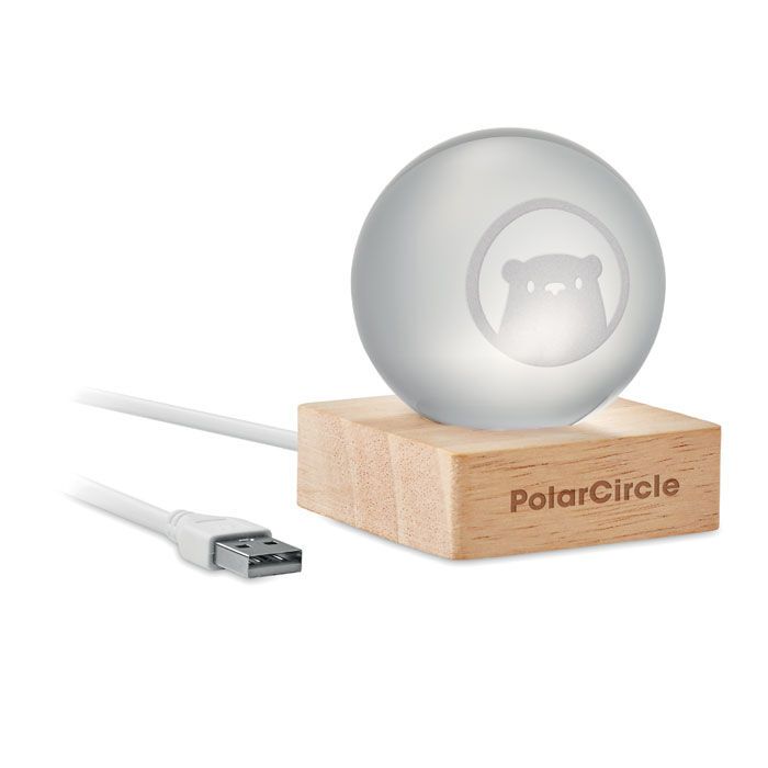 LED-Glaskugel LIGHT - holz-920