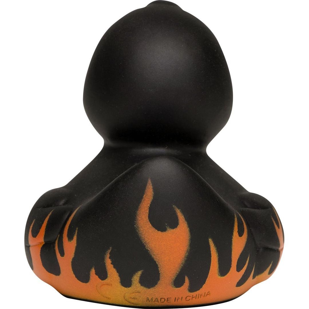 Quietsche-Ente Flammen - schwarz-633