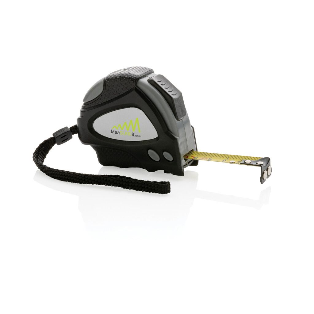 Auto-Stop-Maßband aus recyceltem Kunststoff, 3m/16mm - schwarz-569