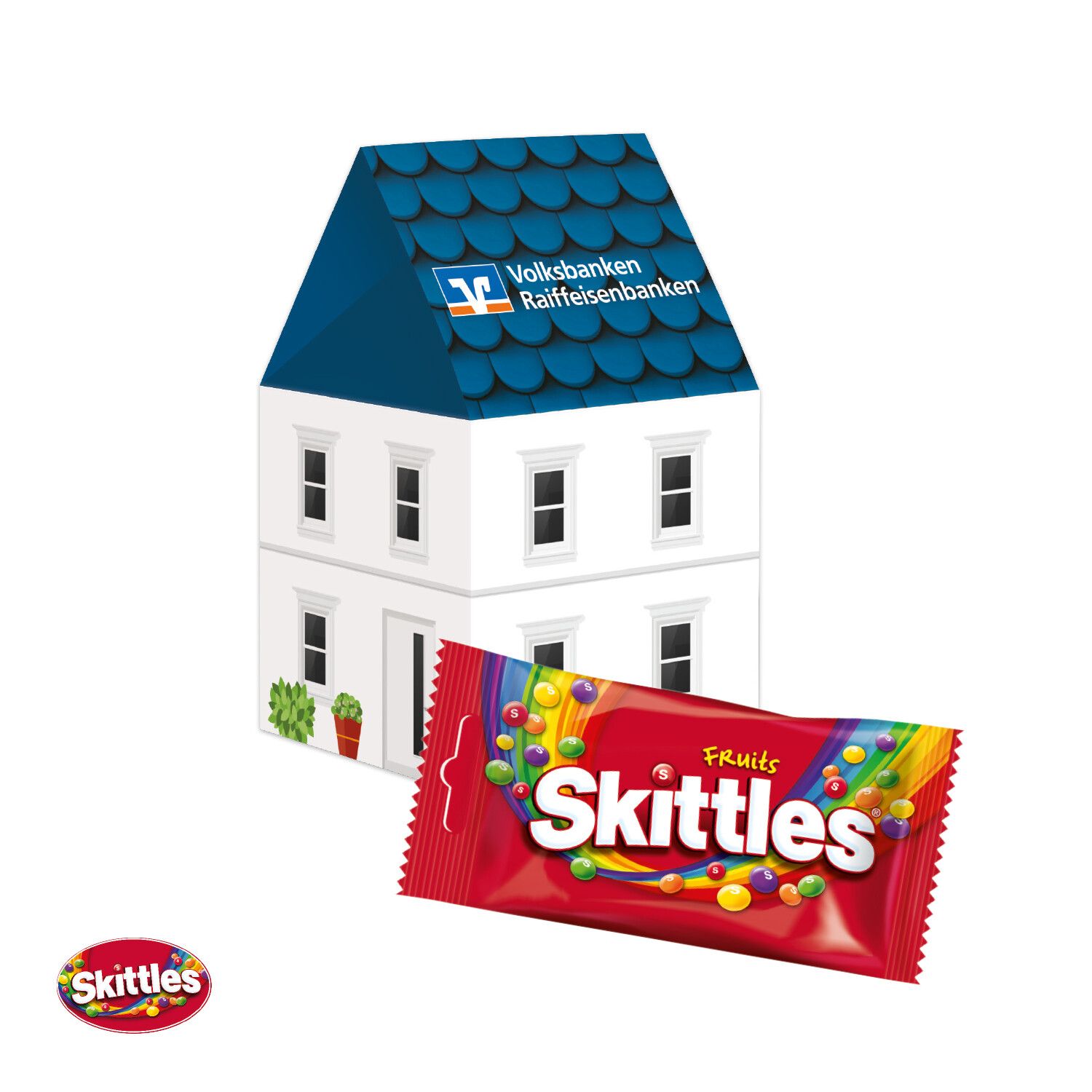 3D Präsent "Haus" mit Skittles®-638