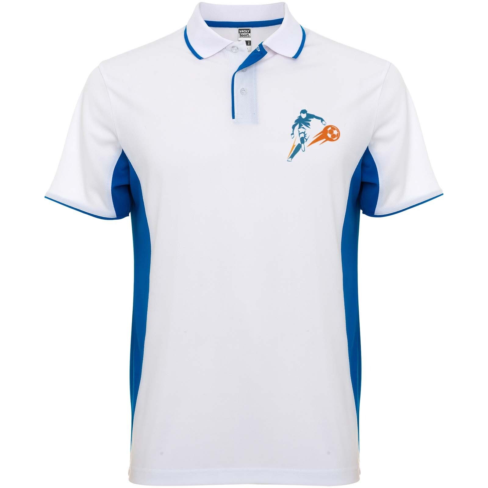 Montmelo Sport Poloshirt   - weiss -  royalblau - 3XL-829