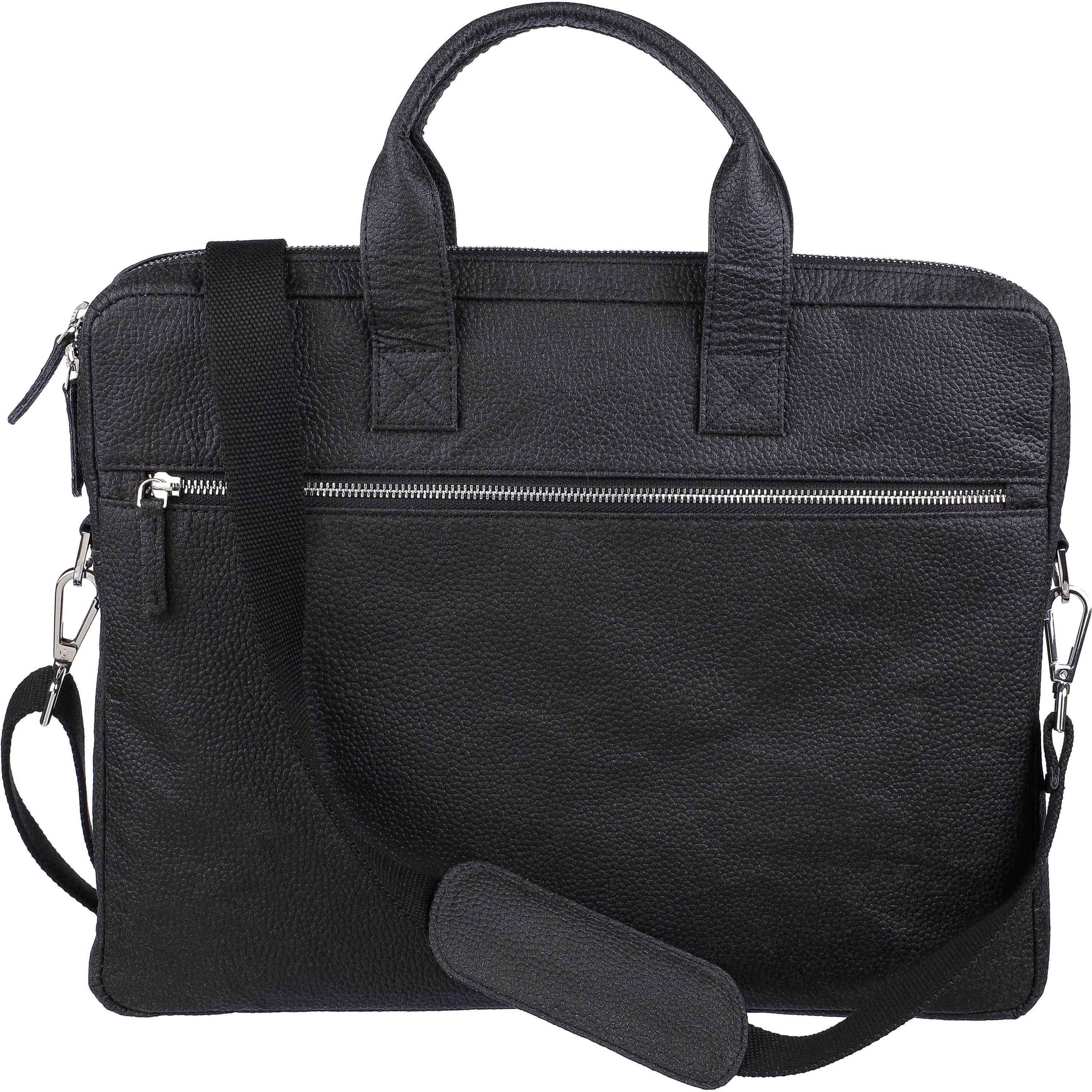 Laptoptasche Lillian aus Tomatenleder - schwarz-802