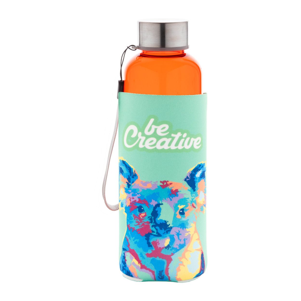 Pemba Creative RPET Flasche - orange - weiß-720
