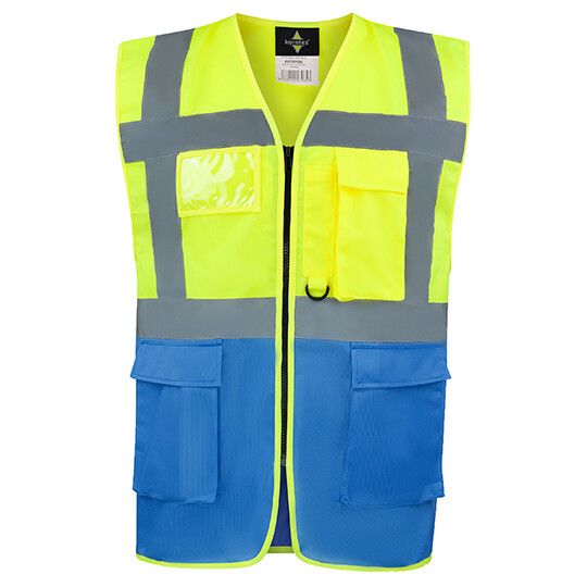CO² Neutral Multifunctional Executive Safety Vest Hamburg - yellow - blue-769