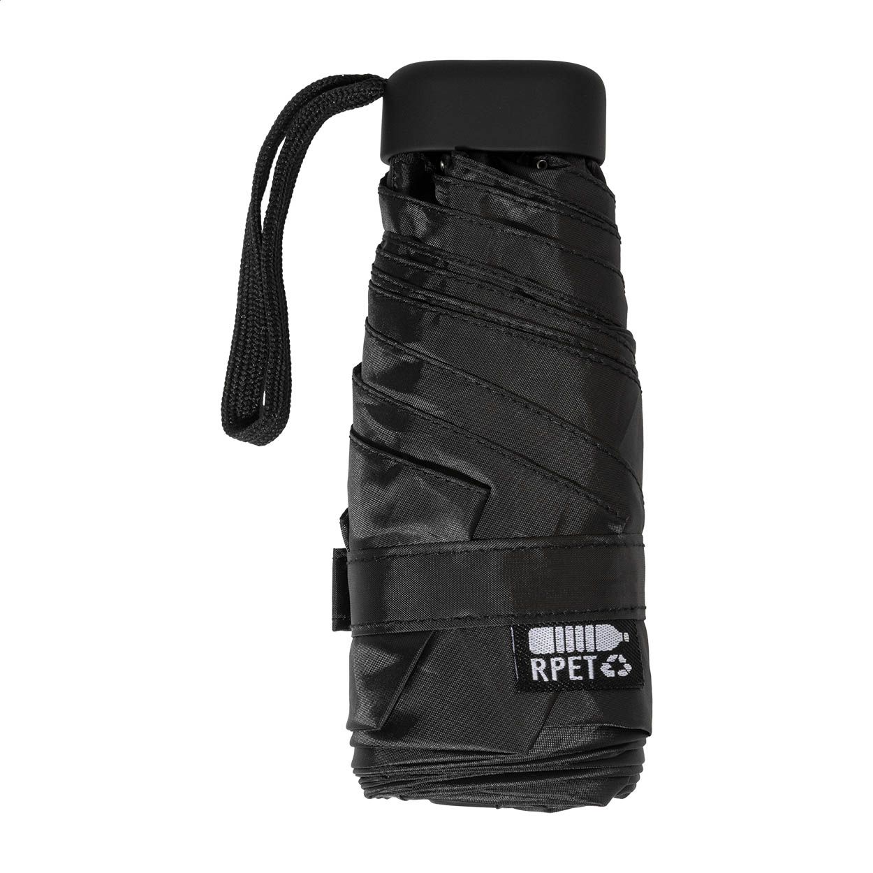 Fractus Mini-Taschenschirm aus RPET - schwarz-223