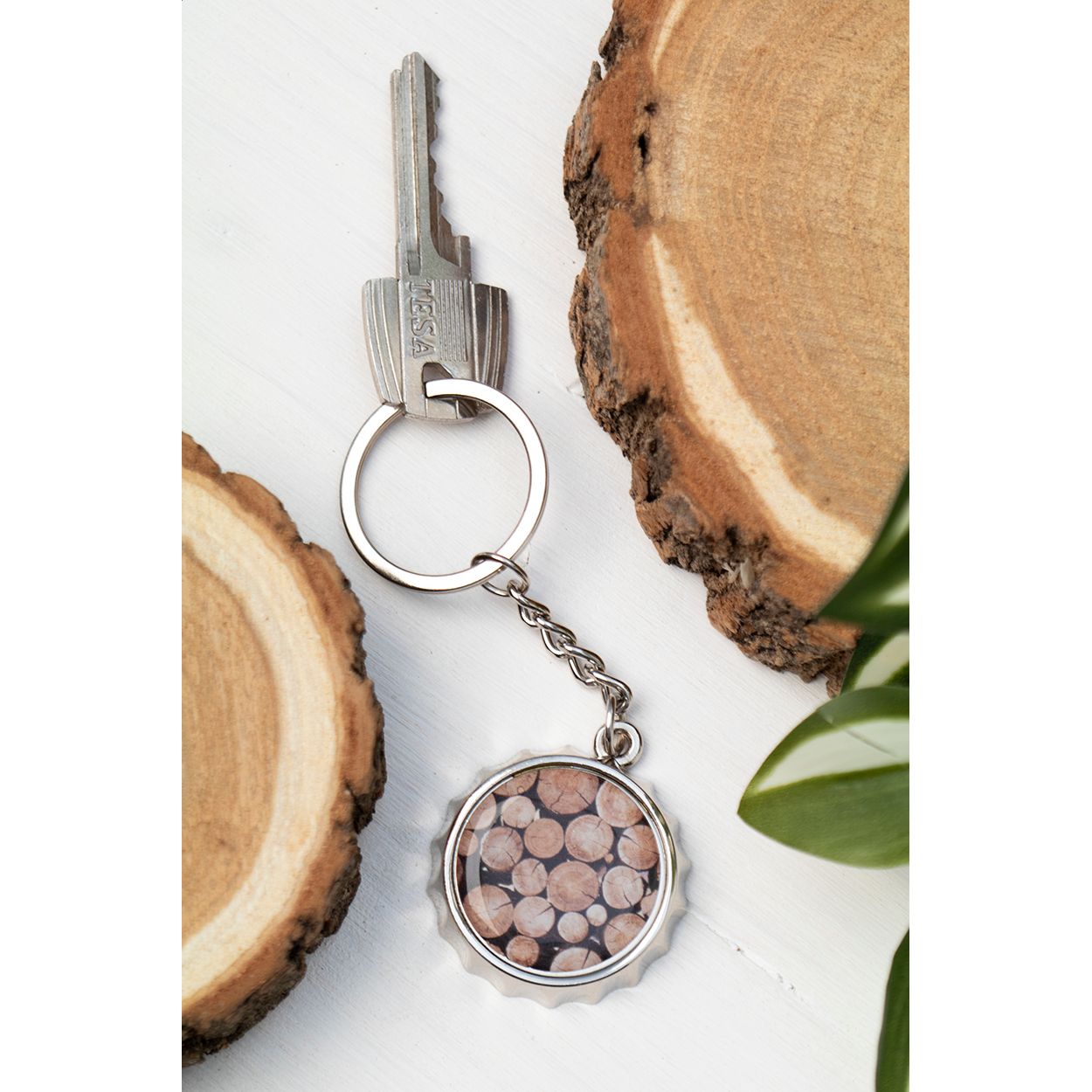 Flaschenöffner/Schlüsselanhänger Bubly - silber-652