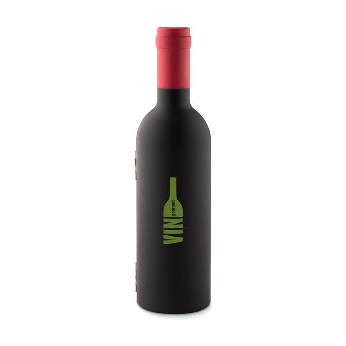 Wein-Set Flasche SETTIE - schwarz-527