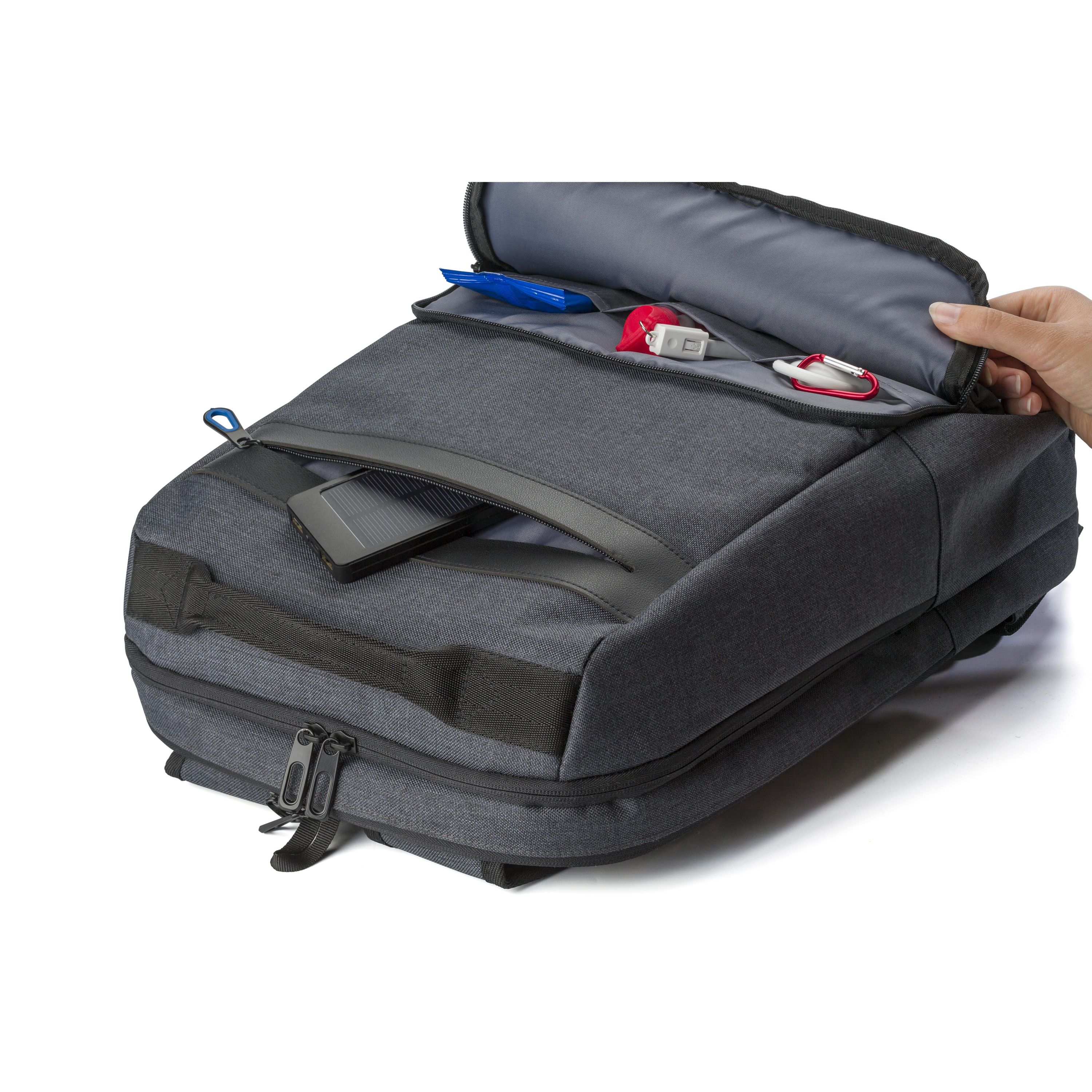 PVC Rucksack mit Anti-Diebstahl Schutz Romy - schwarz-925