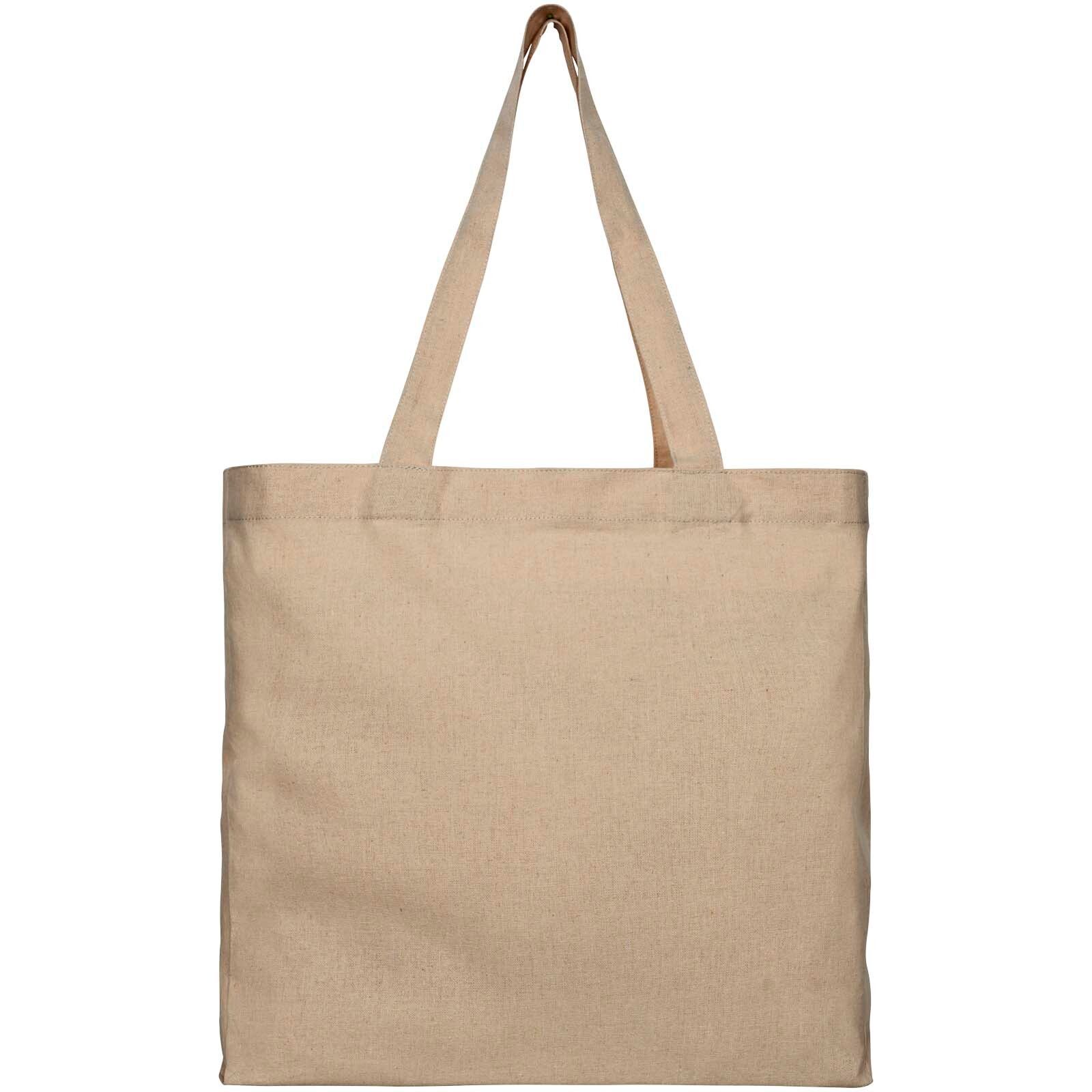 Pheebs 210 g/m² recycelte Tragetasche mit Seitenfalten 13L - heather natur-72