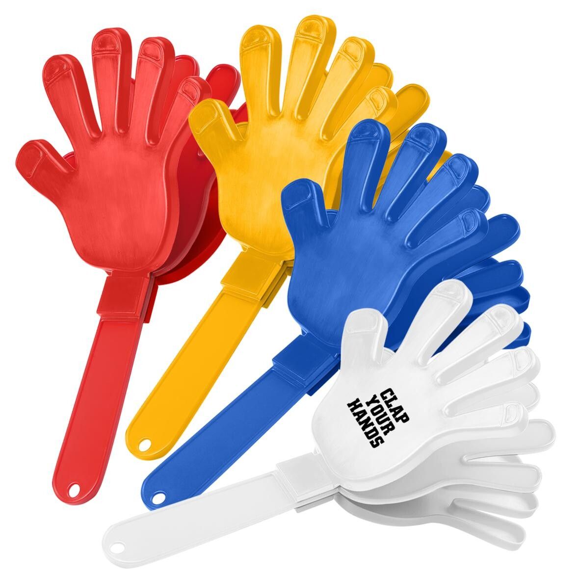 Klapper Hand, einfarbig - weiß-359