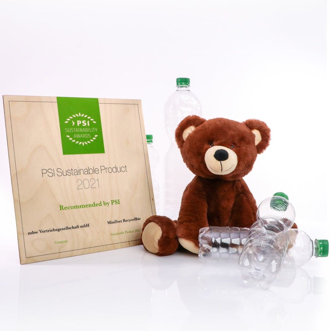 MiniFeet® RecycelBär® groß - braun-857