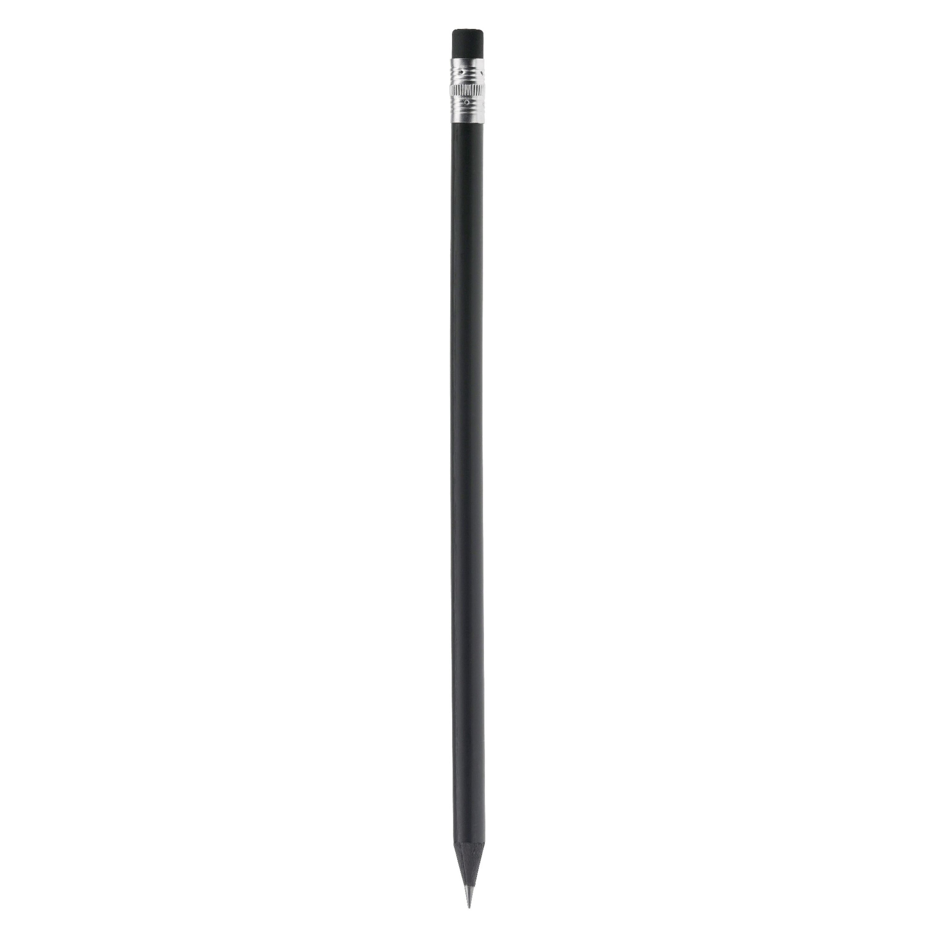 Bleistift mit Radiergummi - schwarz-303
