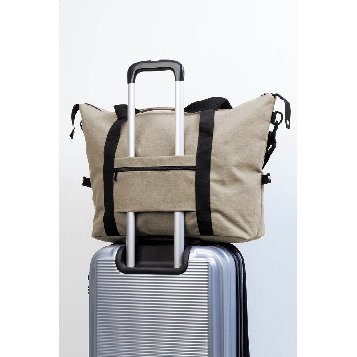 Rebyss Travel Recycelten Canvas Reisetasche - beige-57
