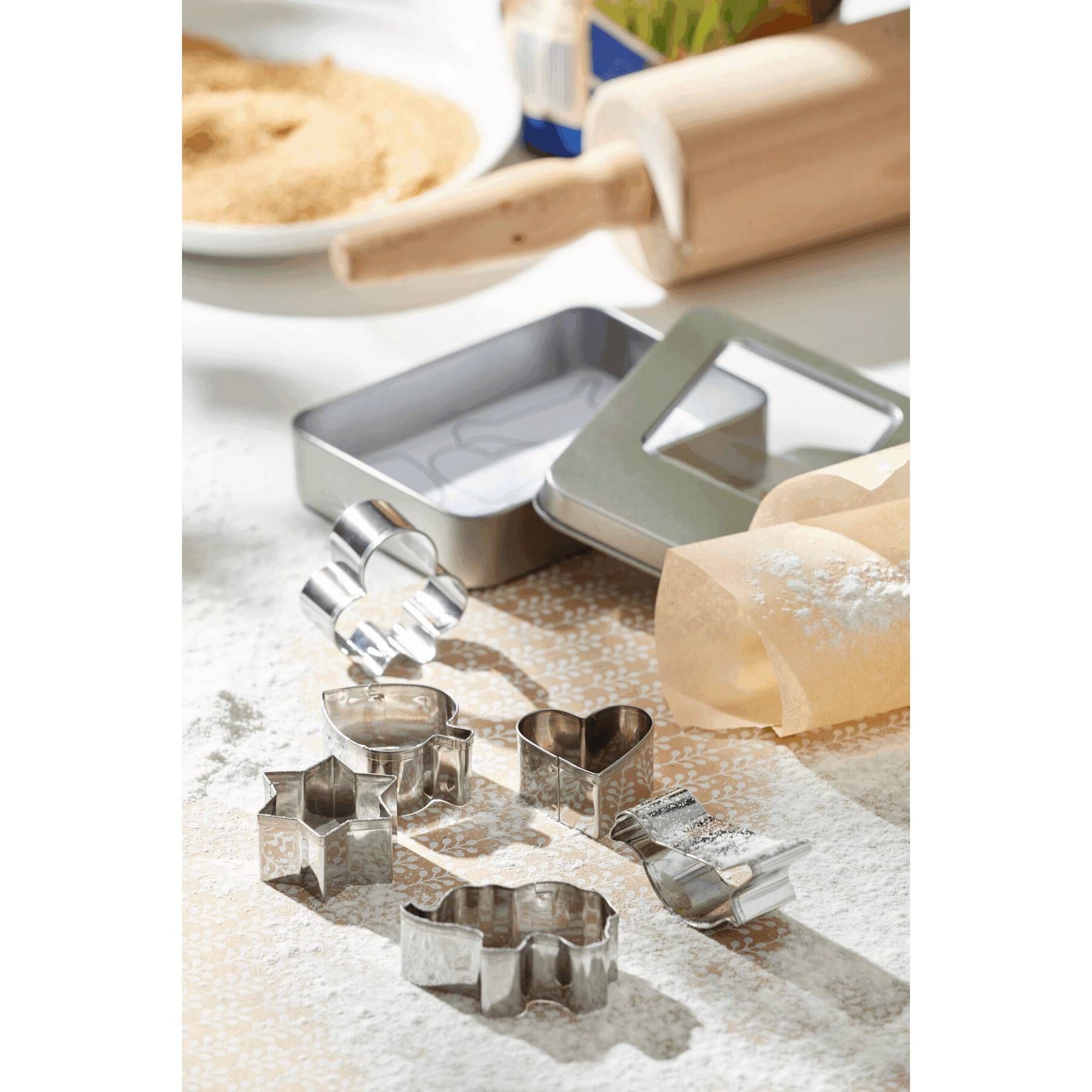 Ausstechförmchen-Set COOKIE BOX - silber-814
