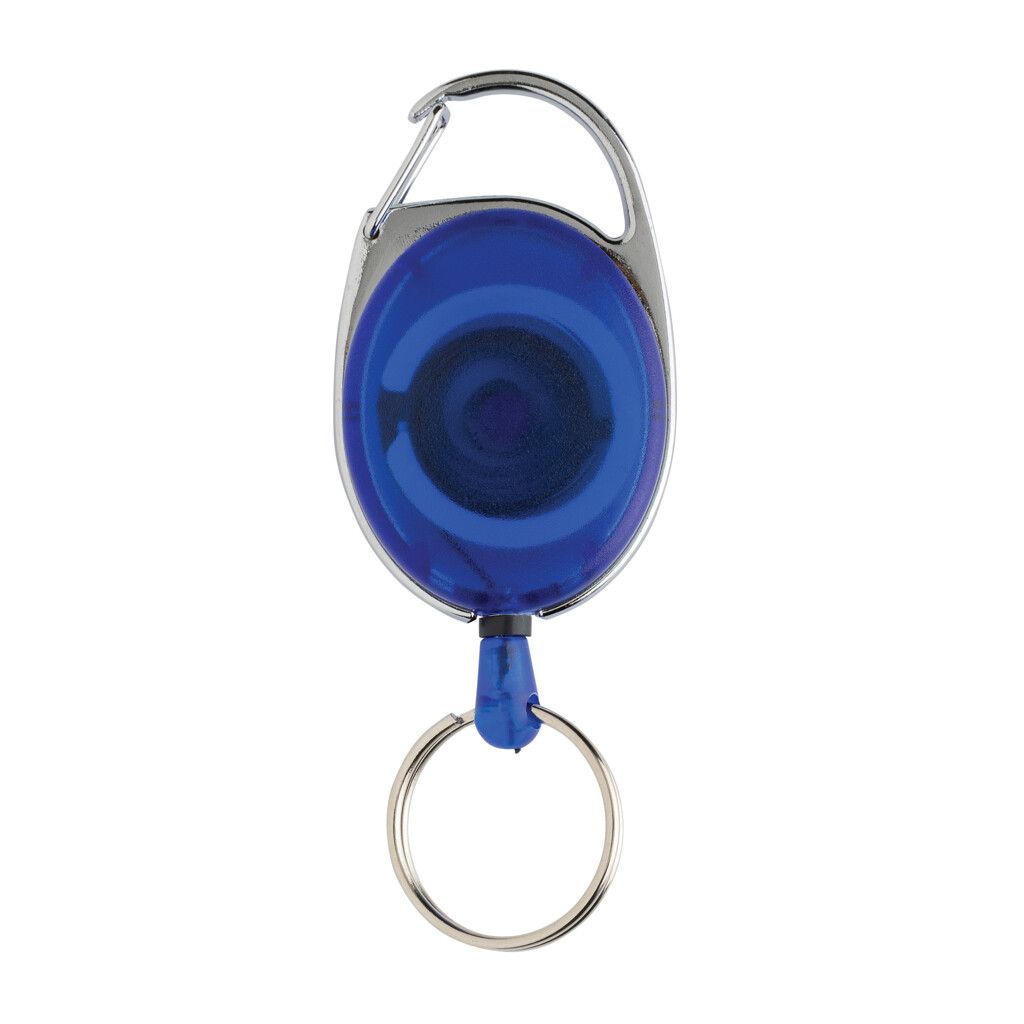 Roller-Clip-Schlüsselanhänger aus RCS recyceltem ABS - blau-757